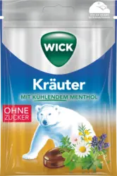 Wick Bonbon, Kr&auml;uter mit Menthol, zuckerfrei