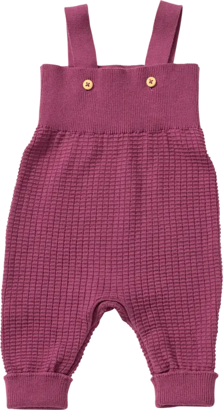 ALANA Latzhose aus Strick & mit Mitwachsfunktion, lila, Gr. 62