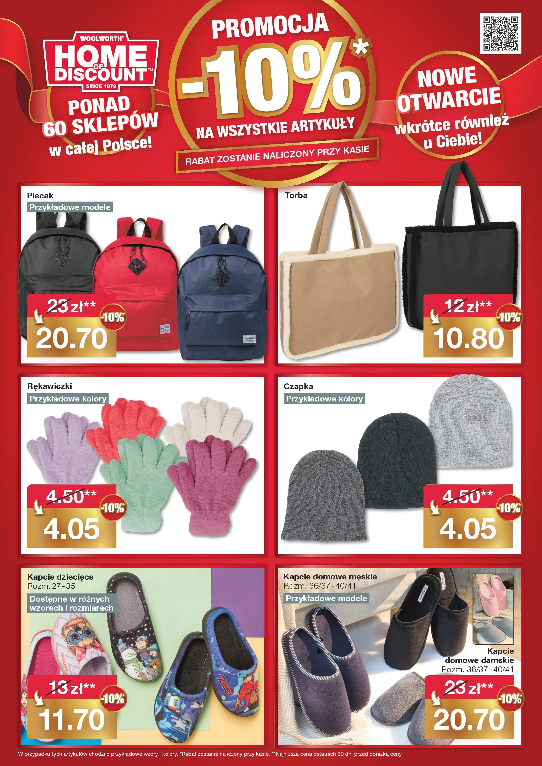 Woolworth - Woolworth: Oferta Specjalna od (20.10.2025 - 31.10.2025) | Strona: 2 | Produkty: Kapcie, Plecak, Rękawiczki, Torba
