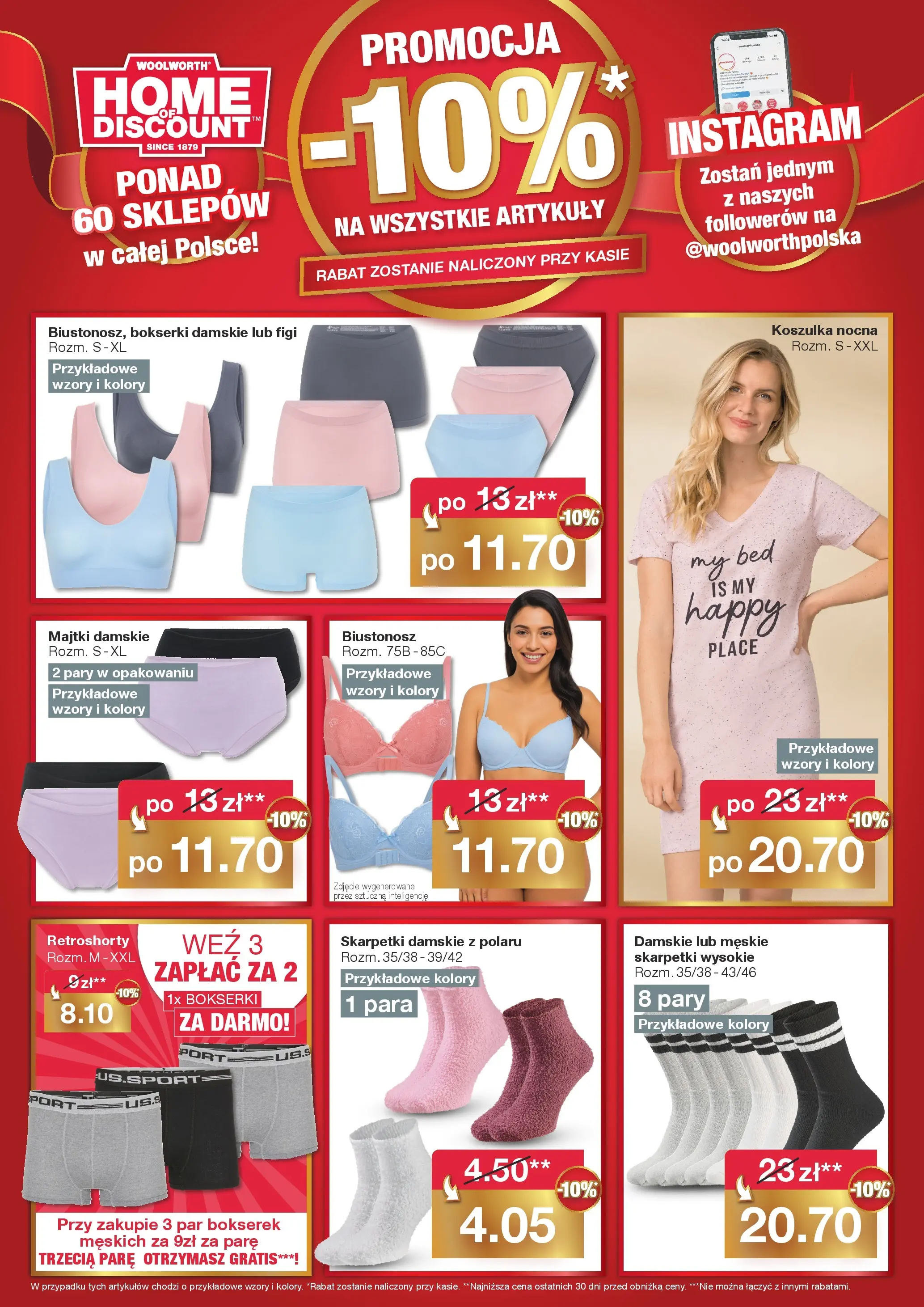 Woolworth - Woolworth: Oferta Specjalna od (20.10.2025 - 31.10.2025) | Strona: 3 | Produkty: Majtki, Biustonosz, Bokserki, Skarpetki