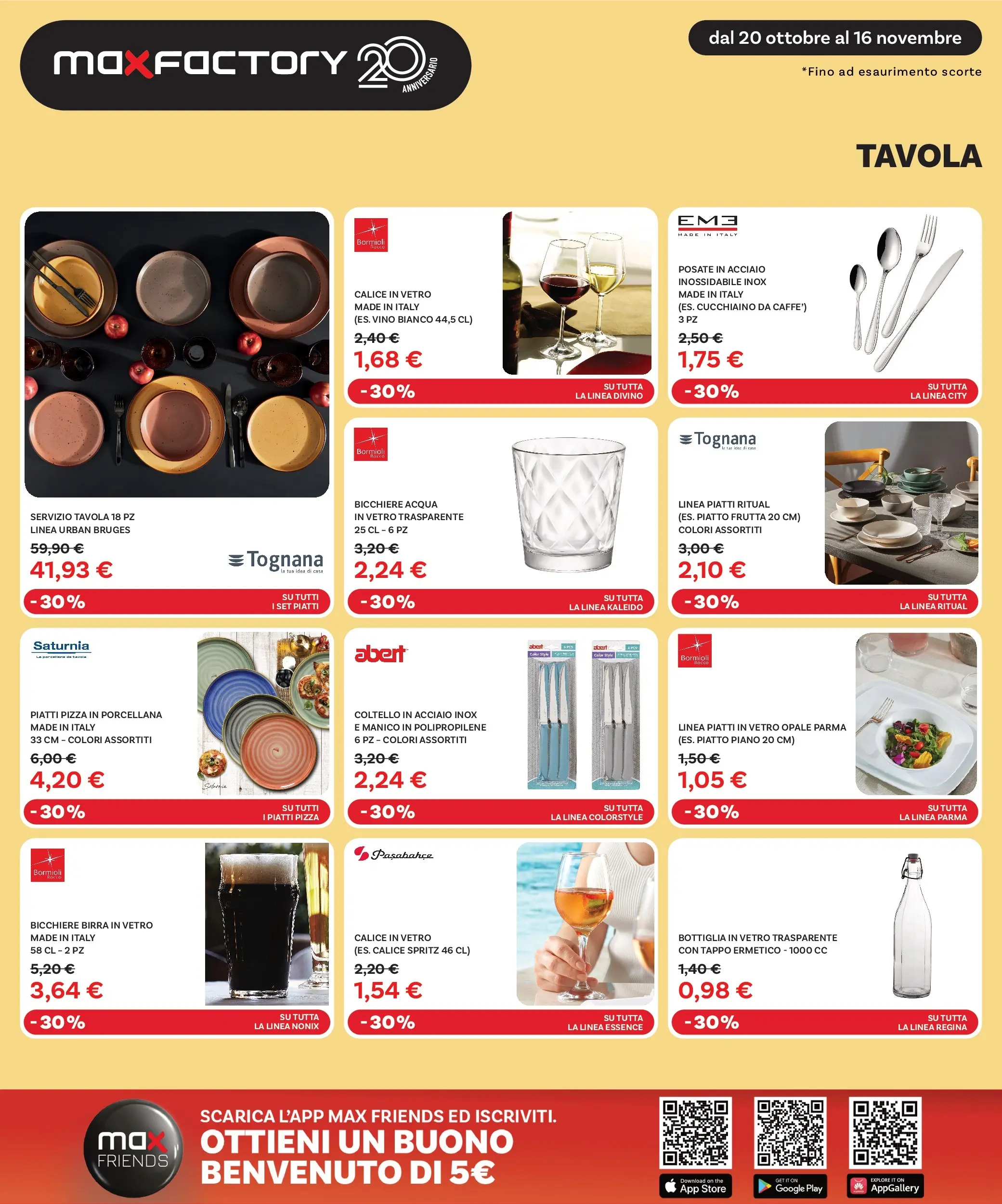 Nuovo Max Factory - Nuova apertura Vigonza dal 20/10/2025 > offerte anteprima 🛍️ | Pagina: 10 | Prodotti: Pizza, Acqua, Vino, Vino bianco