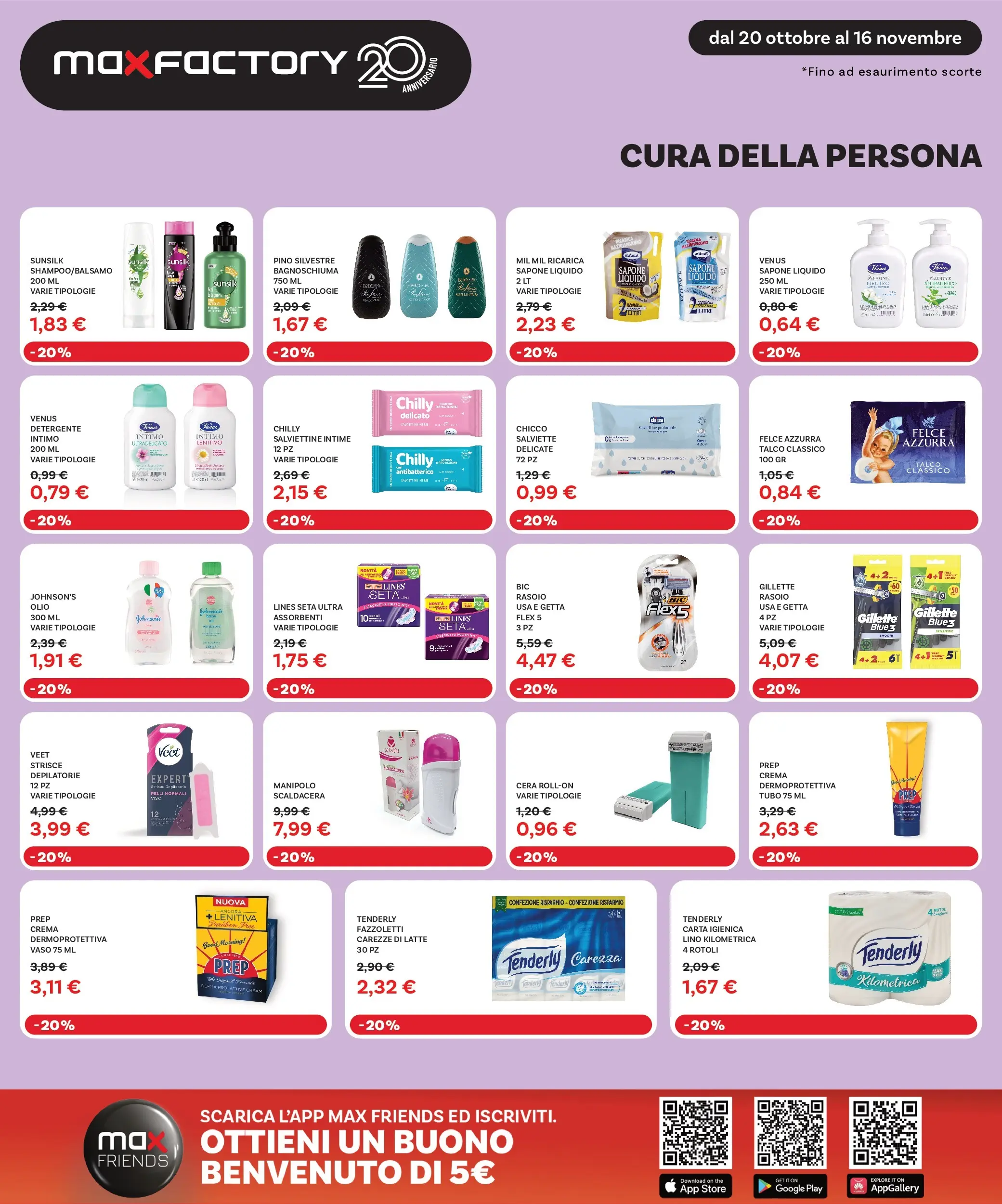 Nuovo Max Factory - Nuova apertura Vigonza dal 20/10/2025 > offerte anteprima 🛍️ | Pagina: 28 | Prodotti: Rasoio, Talco, Latte, Olio