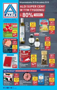 Pogląd oferty "Aldi - Aż do 80% taniej w ALDI" - ważna od 19.10.2025