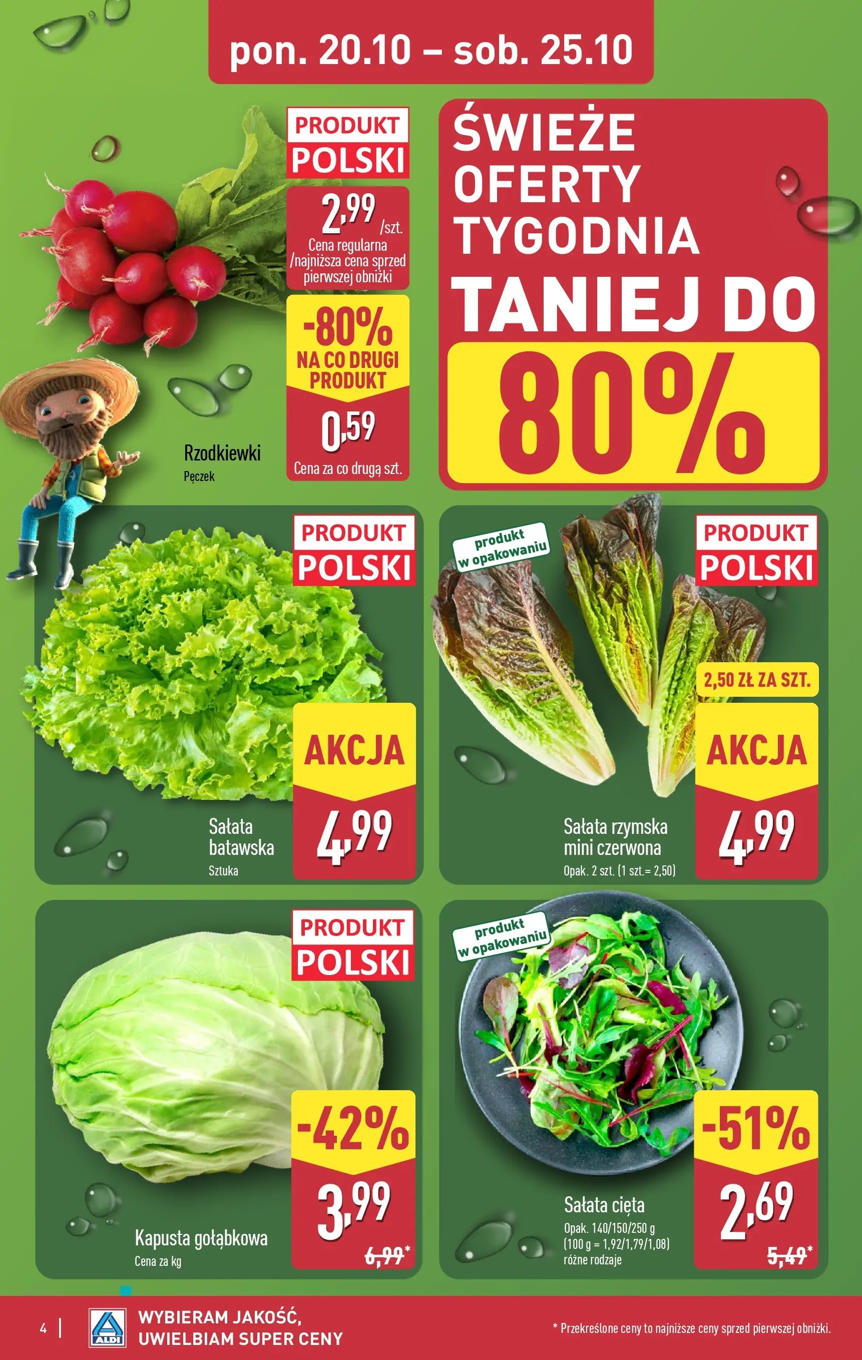 Aldi - Aż do 80% taniej w ALDI od 19.10.2025 - Ulotka PDF, promocje | Strona: 4 | Produkty: Kapusta