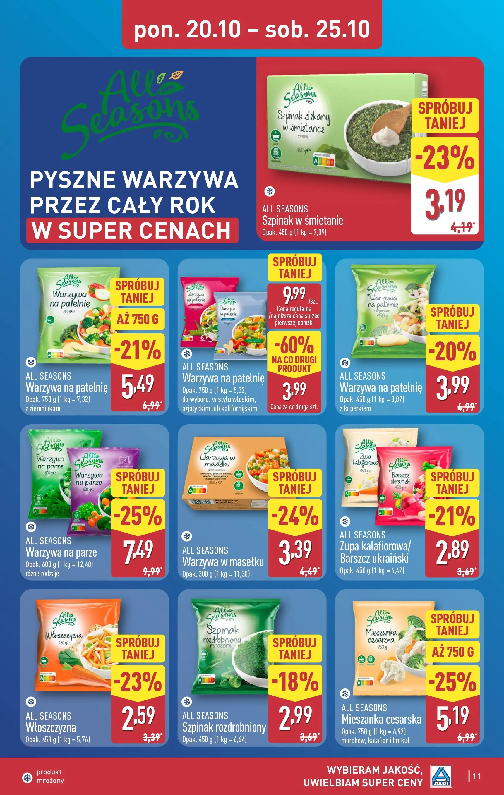 Aldi - Aż do 80% taniej w ALDI od 19.10.2025 - Ulotka PDF, promocje | Strona: 11 | Produkty: Barszcz, Barszcz ukraiński, Patelnie, Zupa