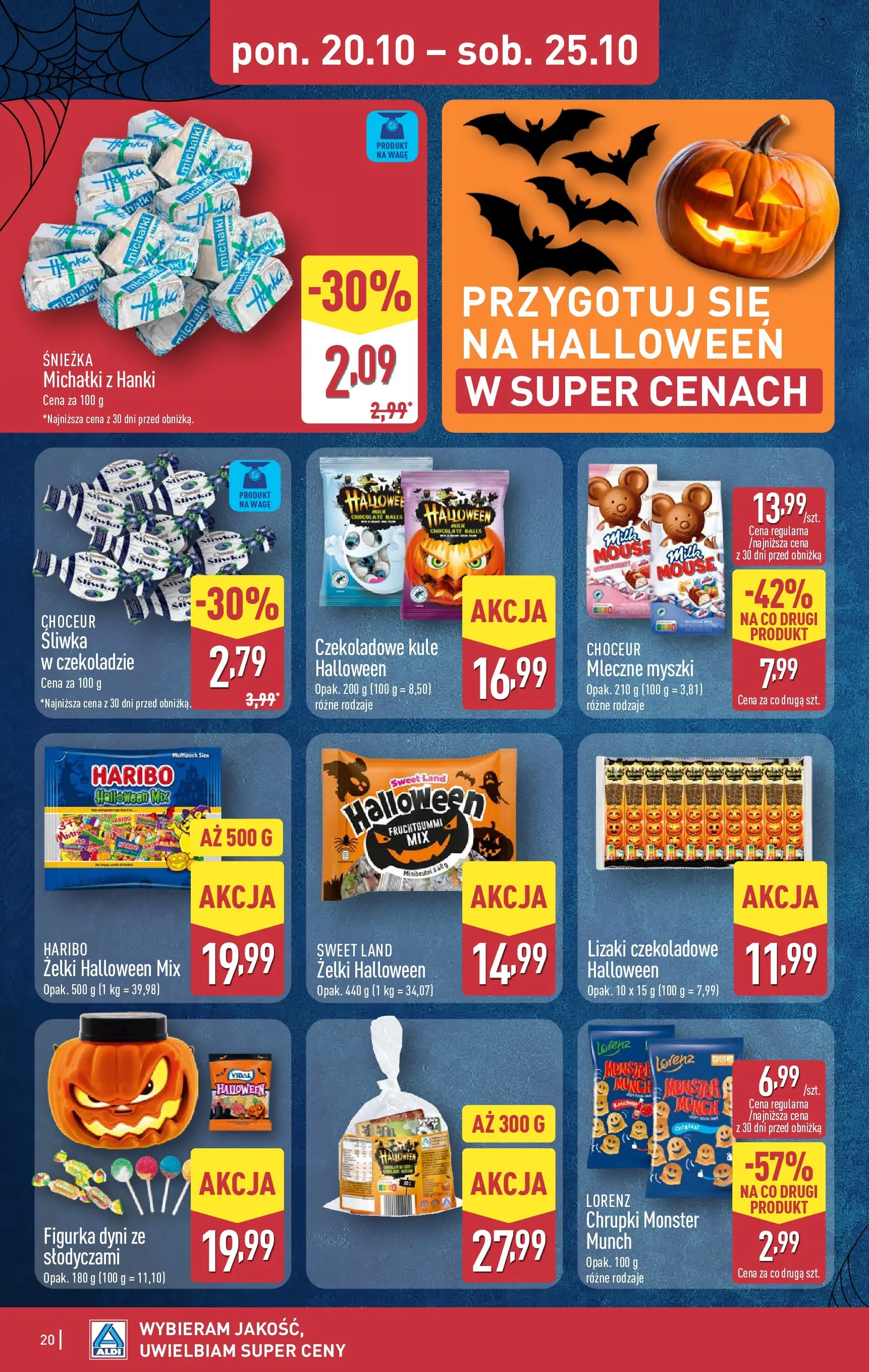 Aldi - Aż do 80% taniej w ALDI od 19.10.2025 - Ulotka PDF, promocje | Strona: 20 | Produkty: Ketchup, Chrupki, Żelki, Lizaki