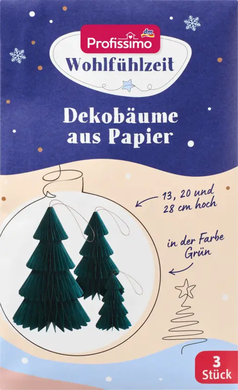 Profissimo Dekobaum aus Papier, grün