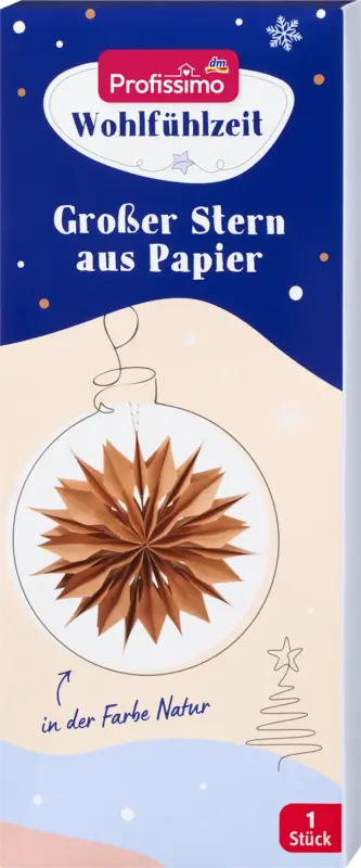 Profissimo Stern aus Papier, groß, kraft