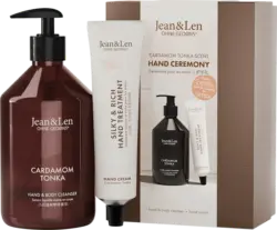 Jean&Len Geschenkset "hand ceremony" Cardamom & Tonka 2tlg