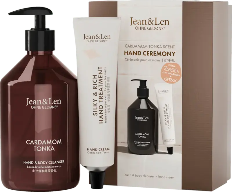 Jean&Len Geschenkset "hand ceremony" Cardamom & Tonka 2tlg
