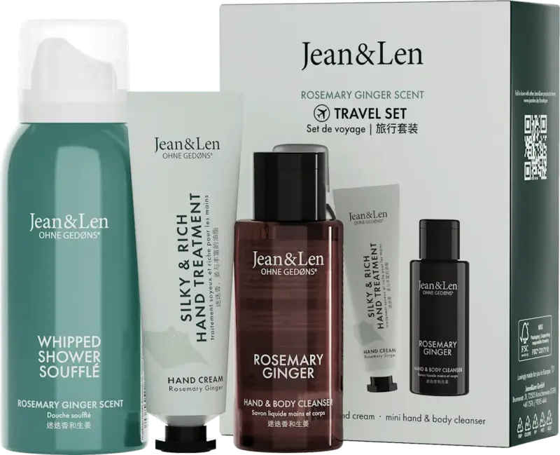 Jean&Len Geschenkset "Travel Set" Rosemary & Ginger 3tlg