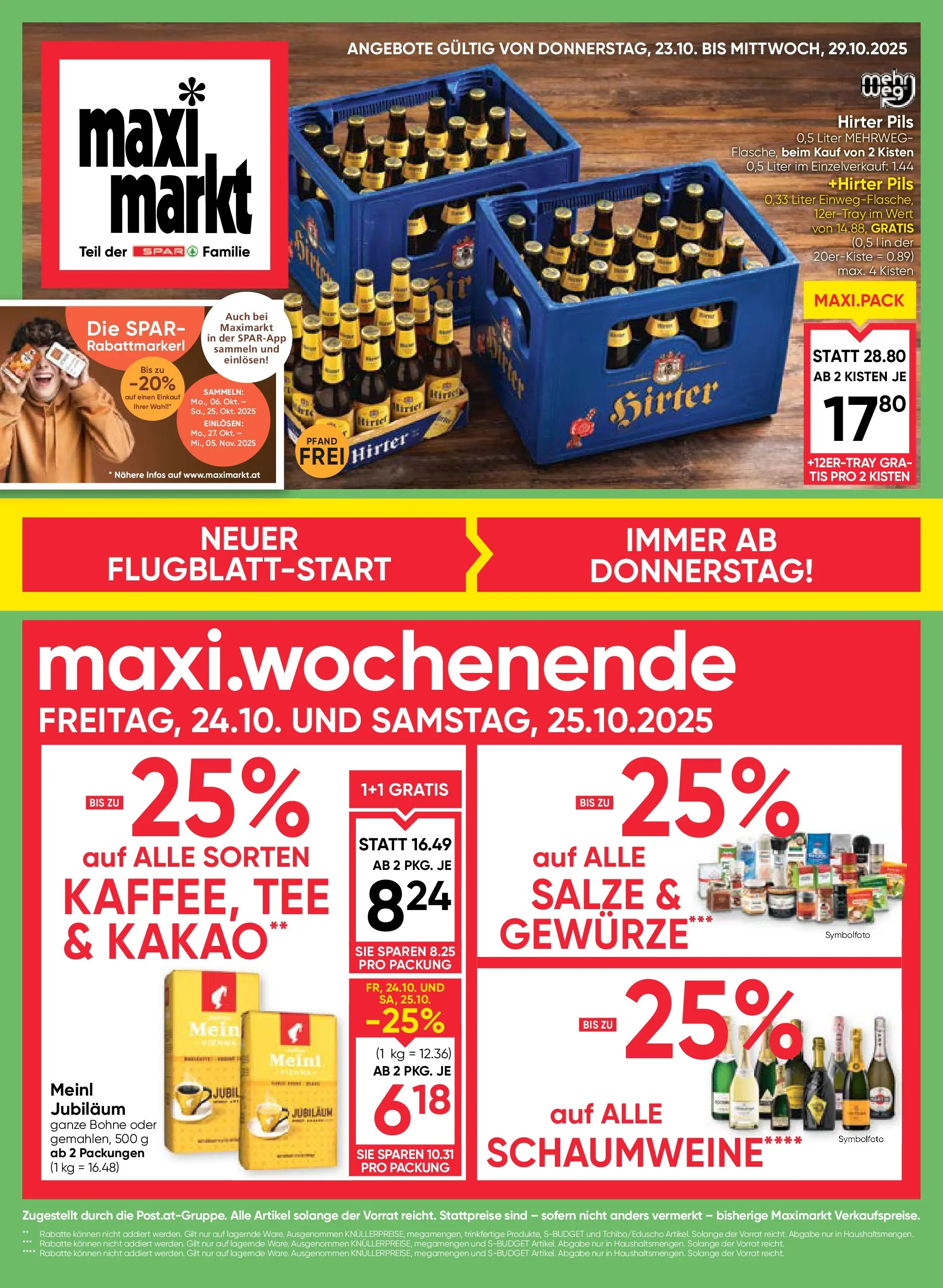 Maximarkt Vöcklabruck, Wels von 23.10.2025 - Aktuelle Angebote | Seite: 1 | Produkte: Gewürze, Tee
