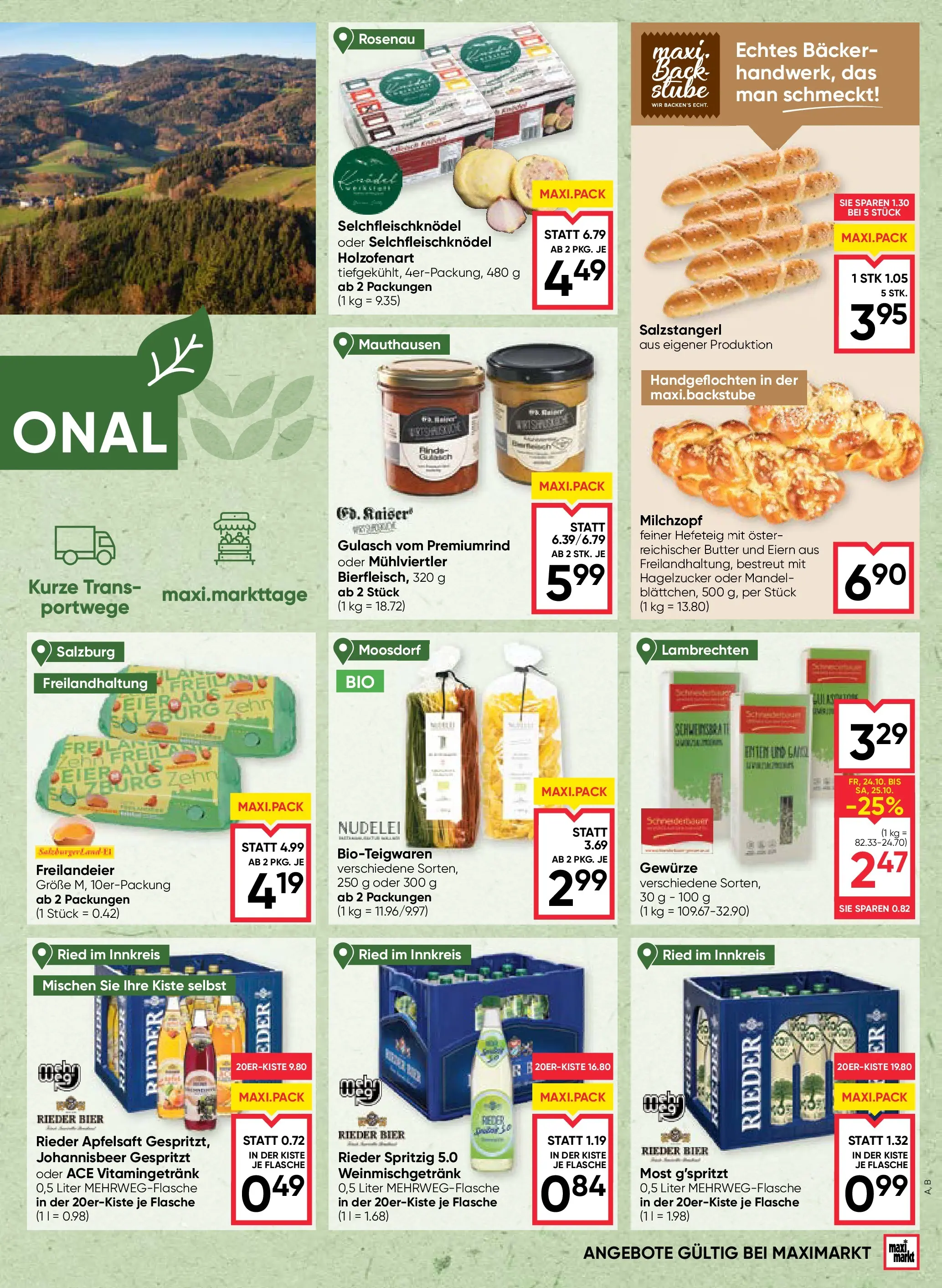Maximarkt Anif von 23.10.2025 - Aktuelle Angebote | Seite: 7 | Produkte: Gewürze, Planche de surf, Butter, Bier