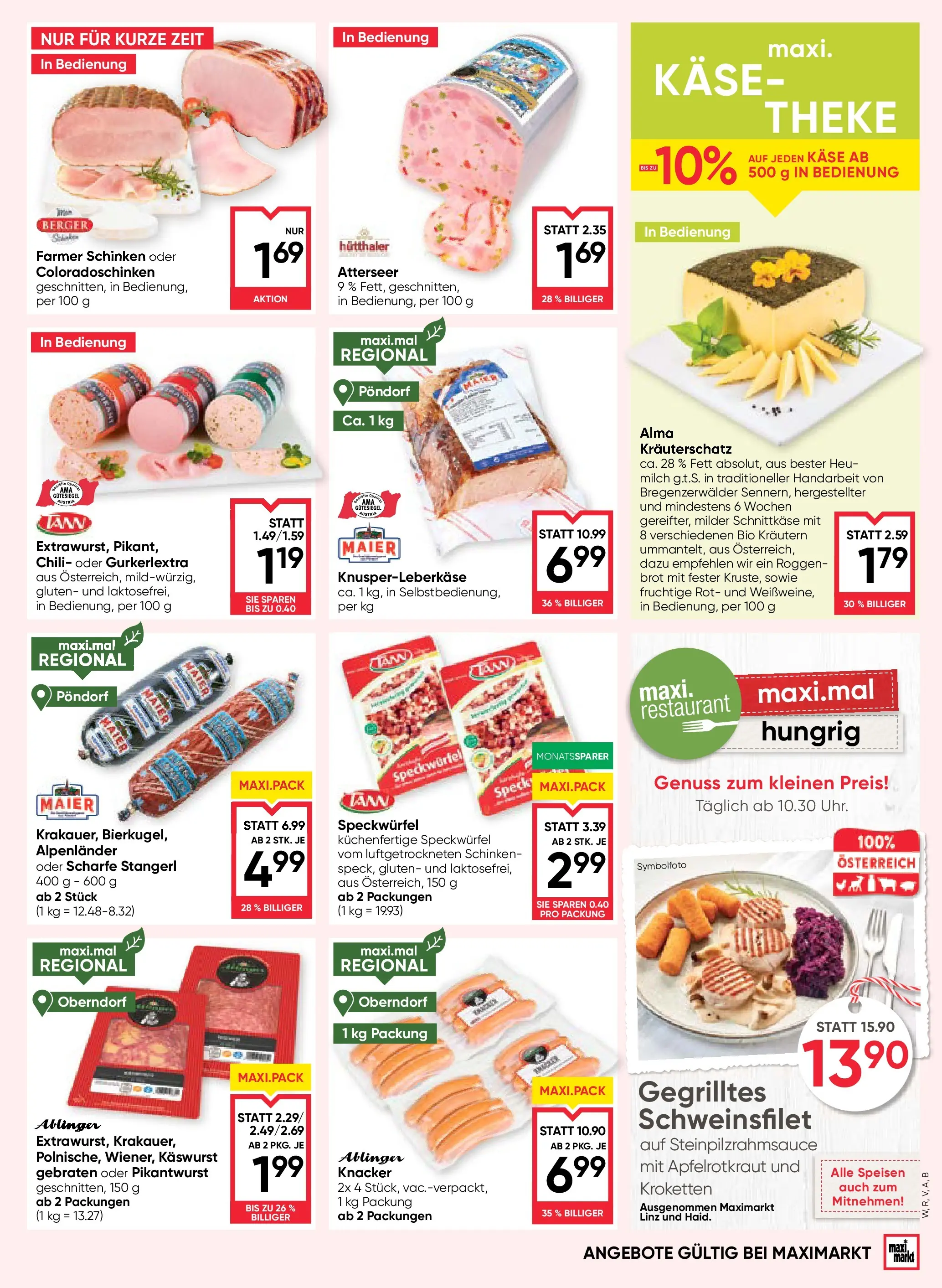 Maximarkt Vöcklabruck, Wels von 23.10.2025 - Aktuelle Angebote | Seite: 9 | Produkte: Chili, Milch, Käse, Schinken