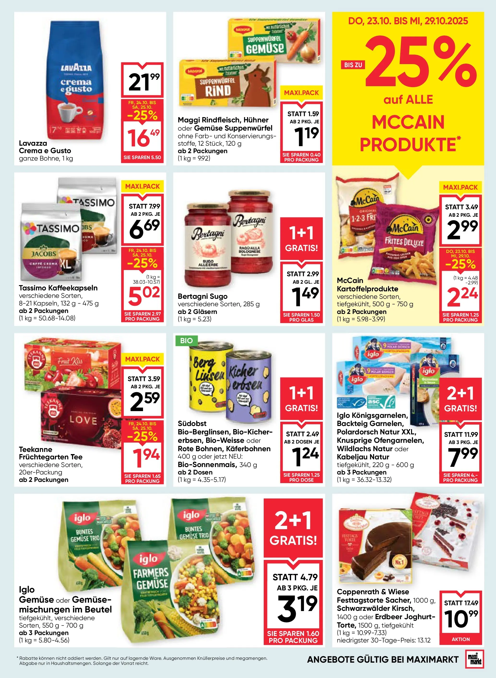 Maximarkt Vöcklabruck, Wels von 23.10.2025 - Aktuelle Angebote | Seite: 11 | Produkte: Gemüse, Joghurt, Tee