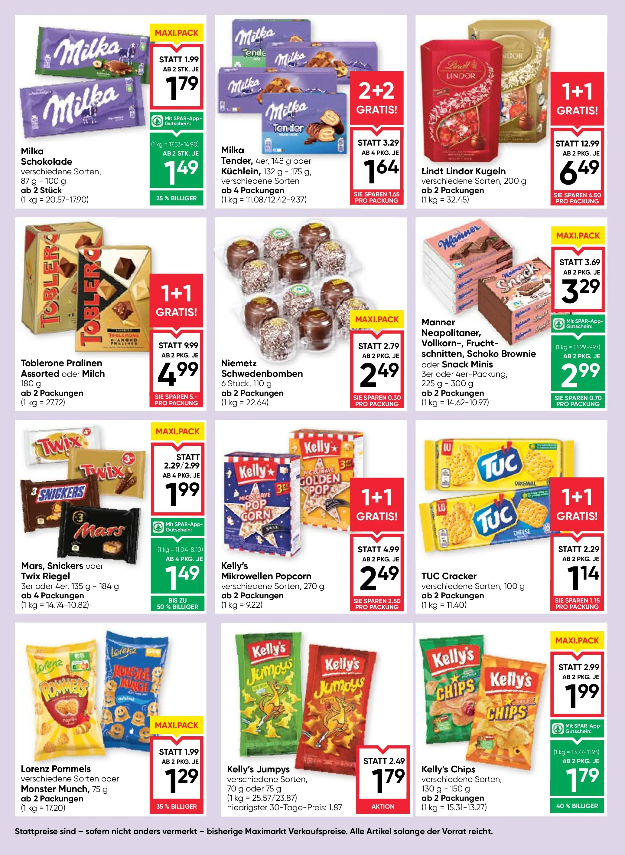 Maximarkt Vöcklabruck, Wels von 23.10.2025 - Aktuelle Angebote | Seite: 12 | Produkte: Chips, Milch, Schokolade