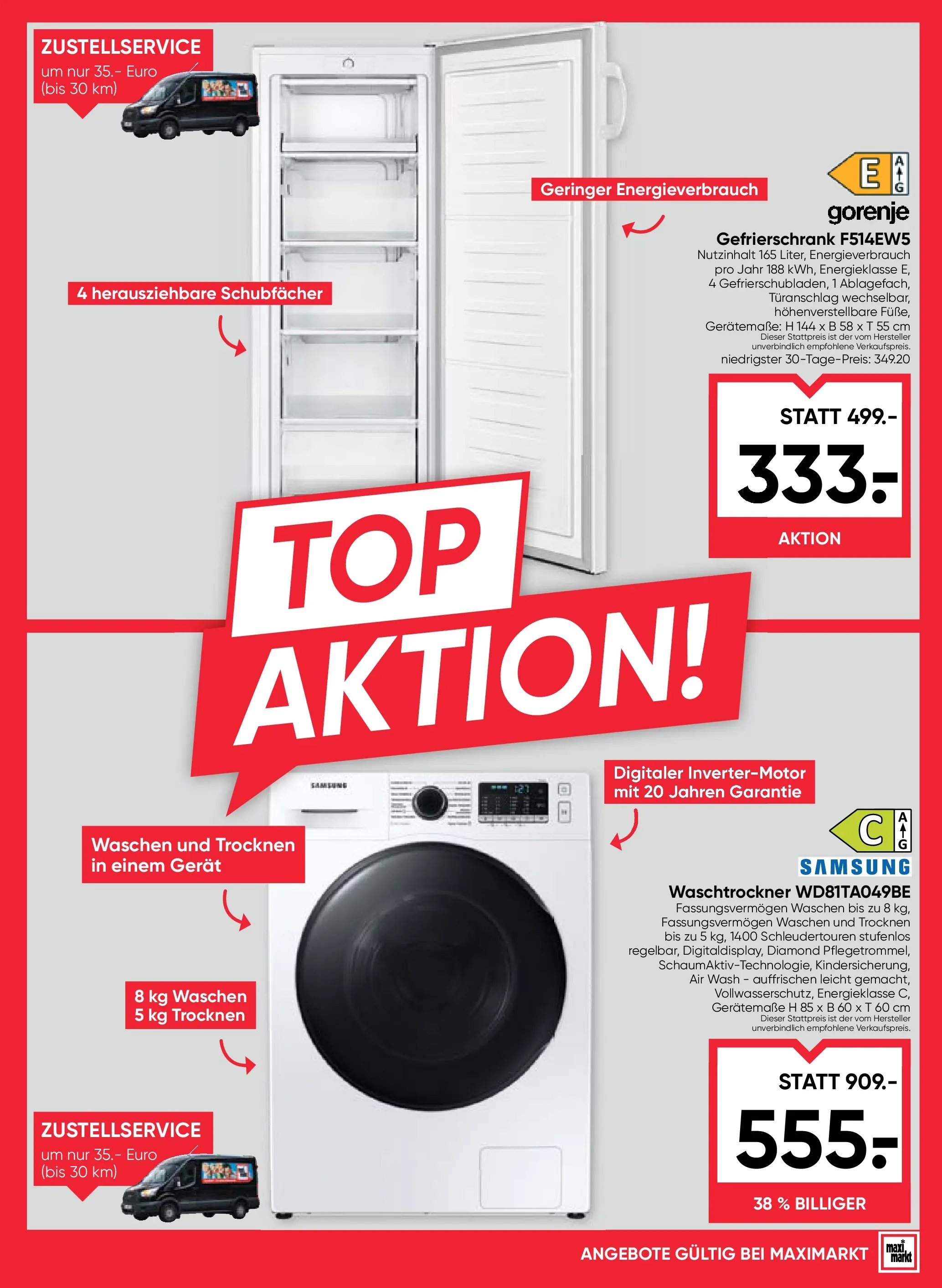 Maximarkt Vöcklabruck, Wels von 23.10.2025 - Aktuelle Angebote | Seite: 23 | Produkte: Gefrierschrank, Samsung