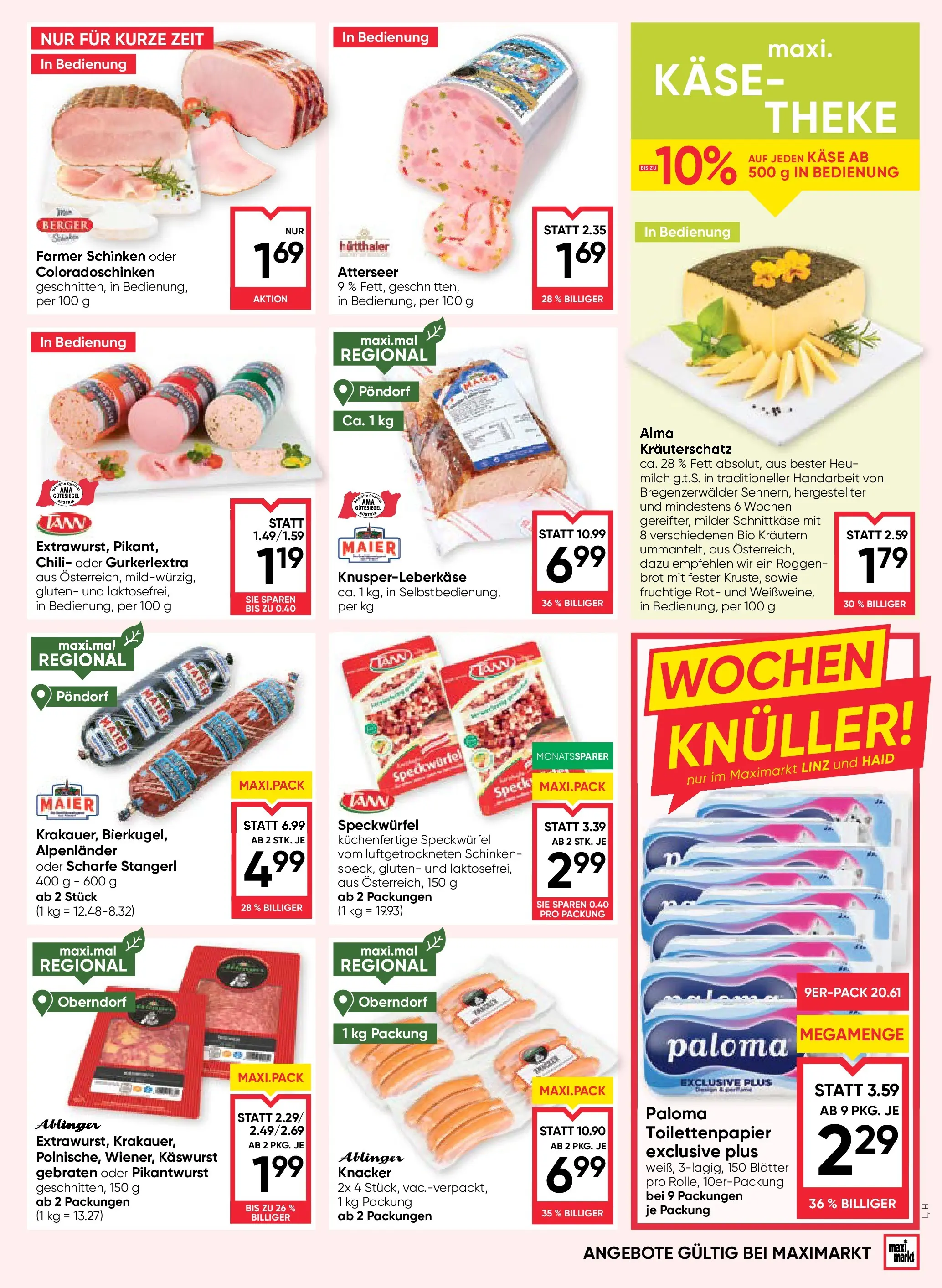 Maximarkt Haid, Linz  von 23.10.2025 - Aktuelle Angebote | Seite: 9 | Produkte: Chili, Milch, Brot, Schinken