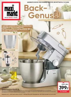 Maximarkt - Maximarkt: Backgenuss ab 22.10.2025 gültig