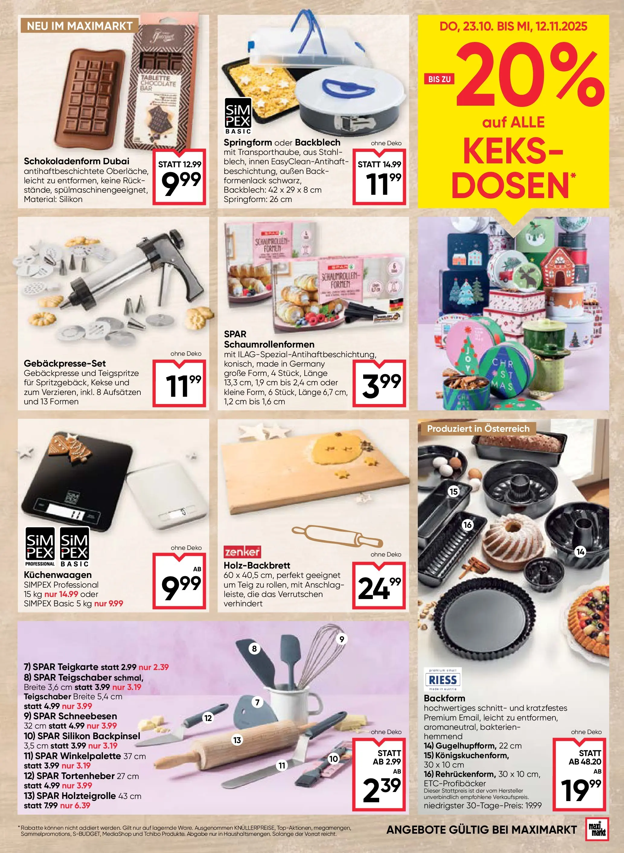 Maximarkt Backgenuss Vöcklabruck, Ried von 22.10.2025 - Aktuelle Angebote | Seite: 7 | Produkte: Kekse