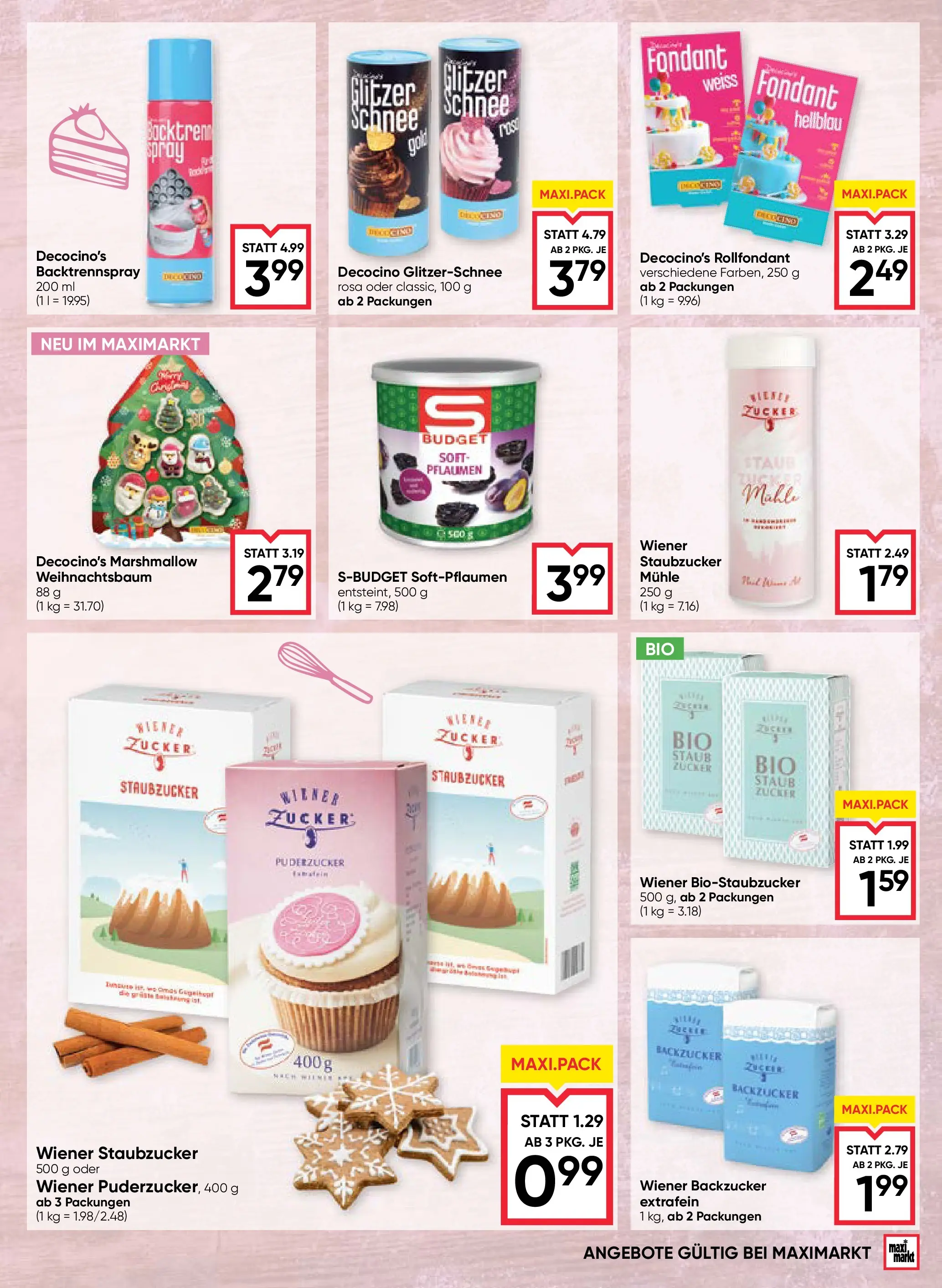 Maximarkt Backgenuss Vöcklabruck, Ried von 22.10.2025 - Aktuelle Angebote | Seite: 13 | Produkte: Zucker, Mühle