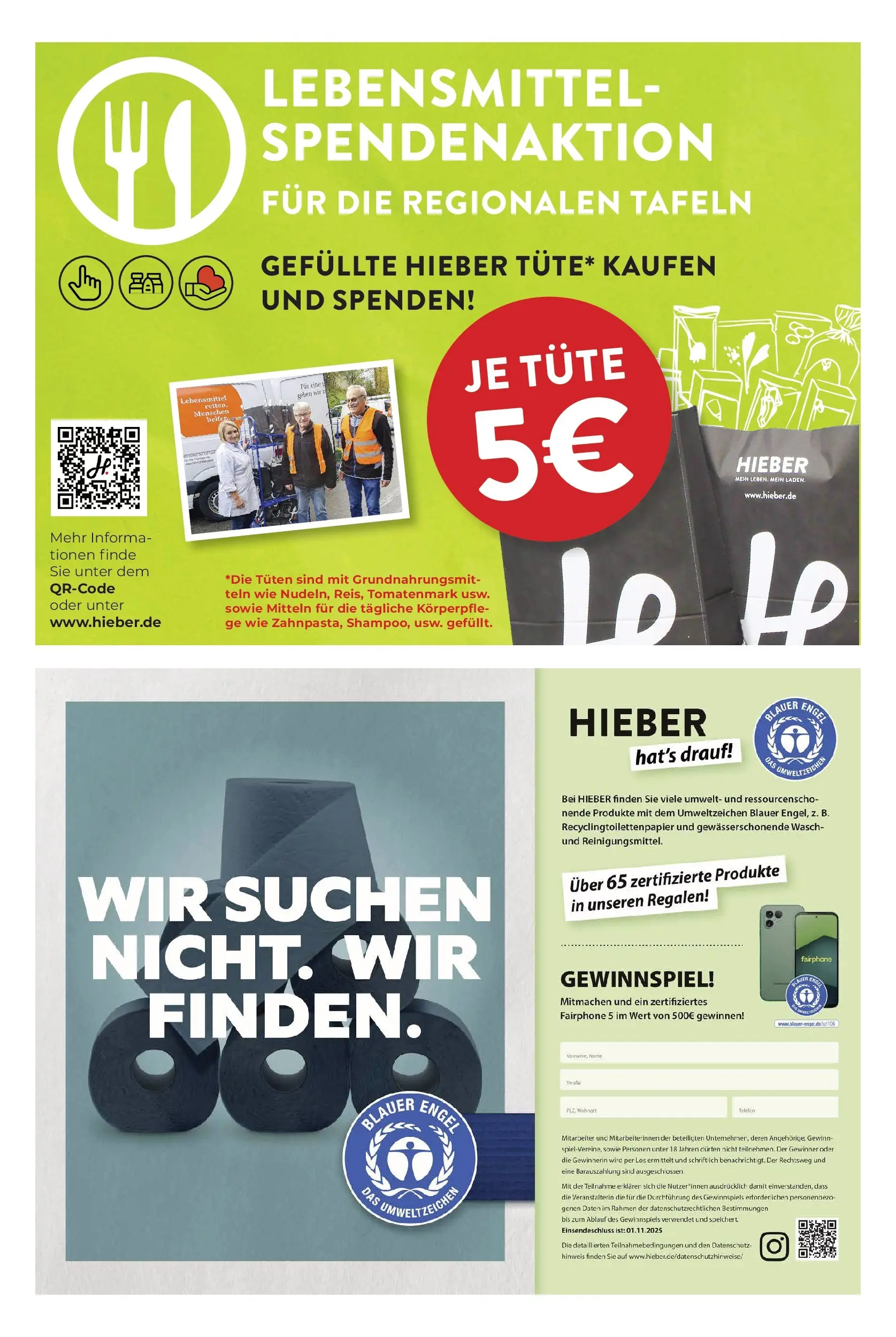 Entdecke - Hieber's Frischecenter: Meine Woche (ab 19.10.2025) zum Blättern | Seite: 8 | Produkte: Telefon