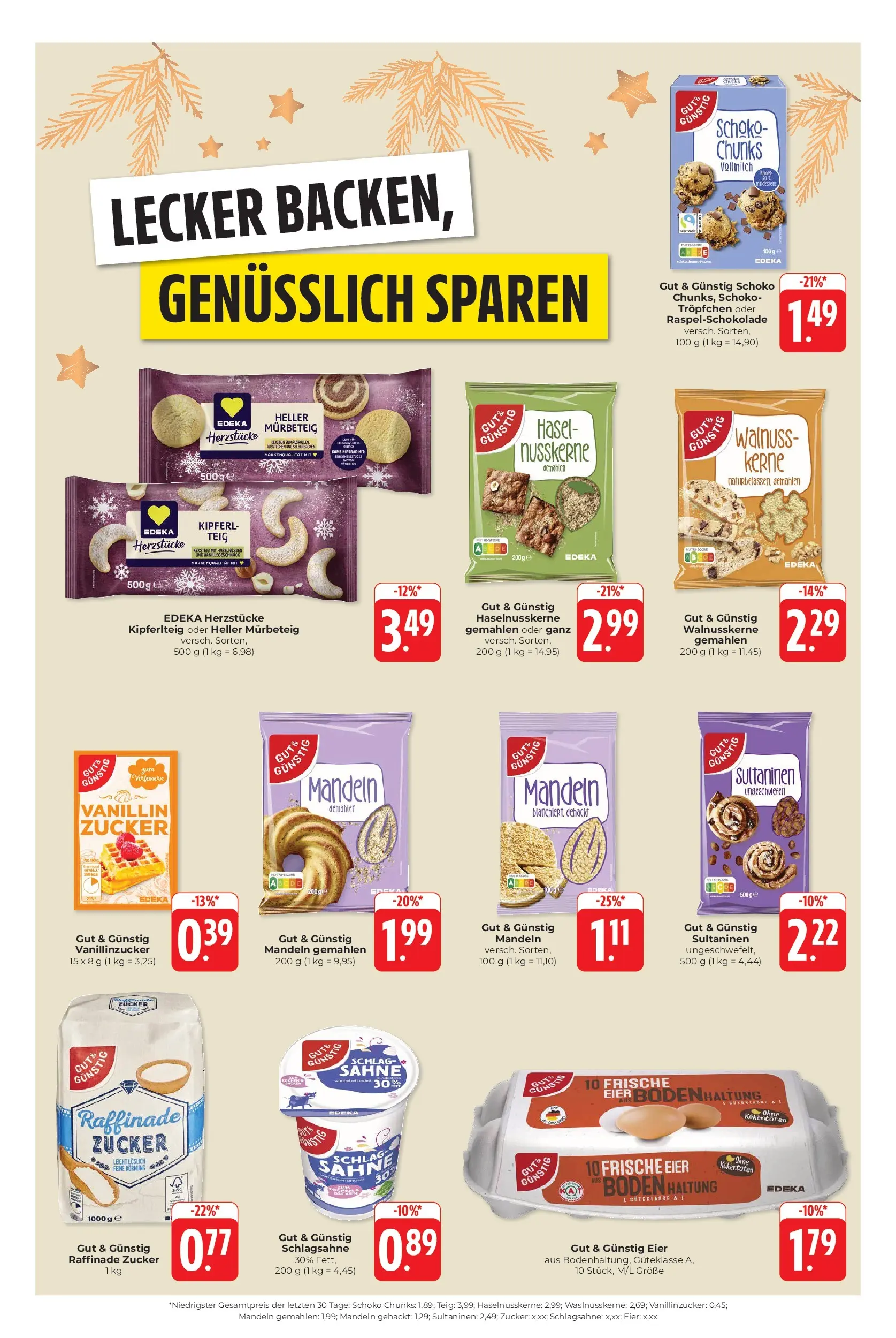 Entdecke - Hieber's Frischecenter: Meine Woche (ab 19.10.2025) zum Blättern | Seite: 12 | Produkte: Schlagsahne, Mandeln, Zucker, Sahne