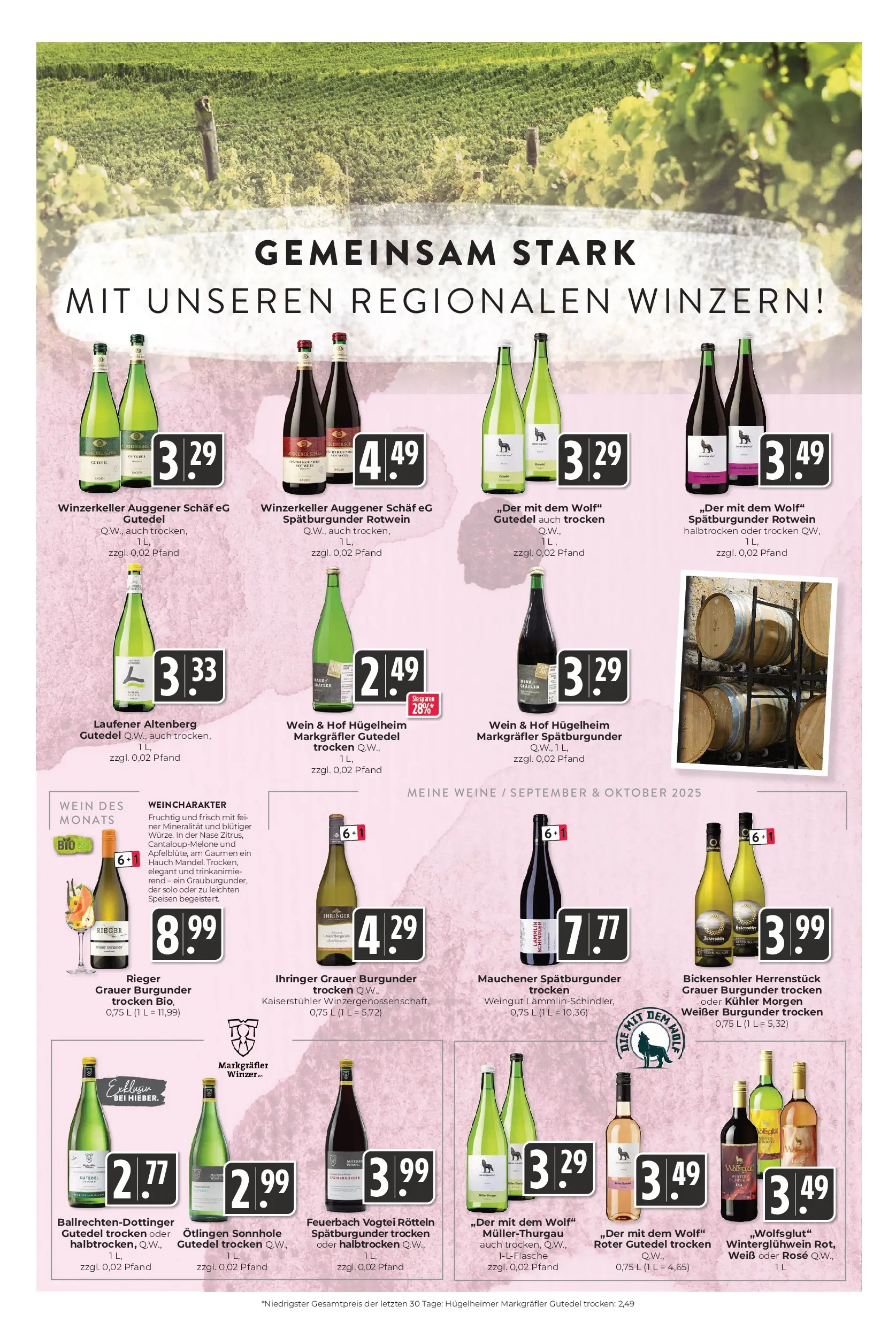 Entdecke - Hieber's Frischecenter: Meine Woche (ab 19.10.2025) zum Blättern | Seite: 14 | Produkte: Rotwein, Wein