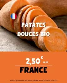 Les promo fruits & légumes 100 % BIO, que nous vous proposons cette semaine