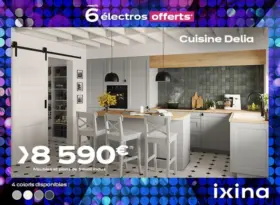 Pour l'occasion, profitez d'une offre exceptionnelle : 6 électroménagers offerts pour l'achat de votre cuisine équipée