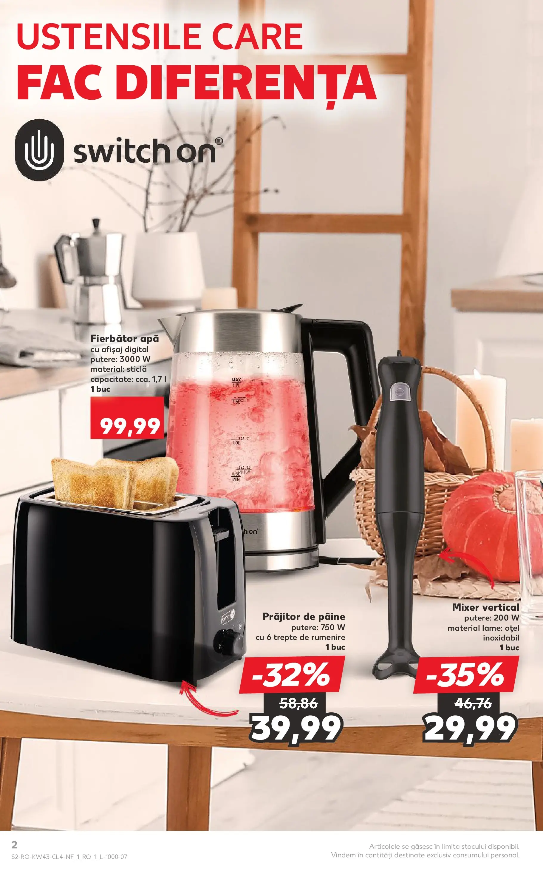 Catalog Kaufland - Domnesti 21.10.2025 - Revista si Oferta | Pagină: 2 | Produse: Blender, Mixer, Pâine, Apă