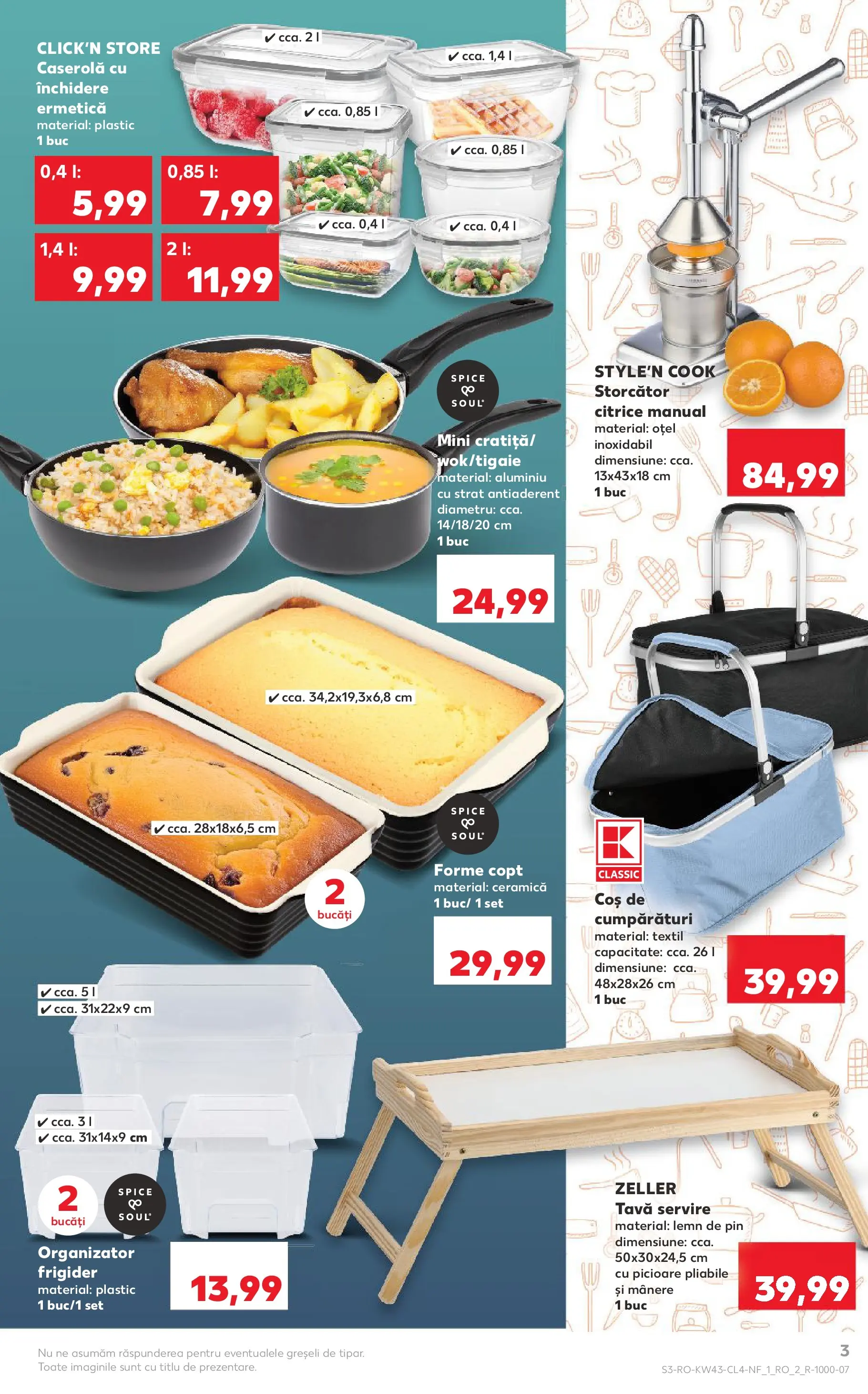 Catalog Kaufland - Domnesti 21.10.2025 - Revista si Oferta | Pagină: 3 | Produse: Frigider, Storcător, Coș