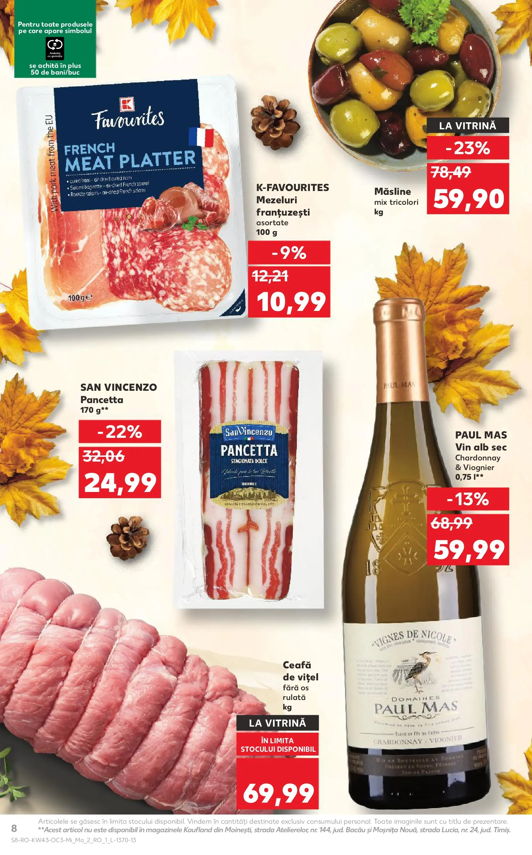 Catalog Kaufland - Comarnic 21.10.2025 - Revista si Oferta | Pagină: 8 | Produse: Vitrină, Măsline, Vin