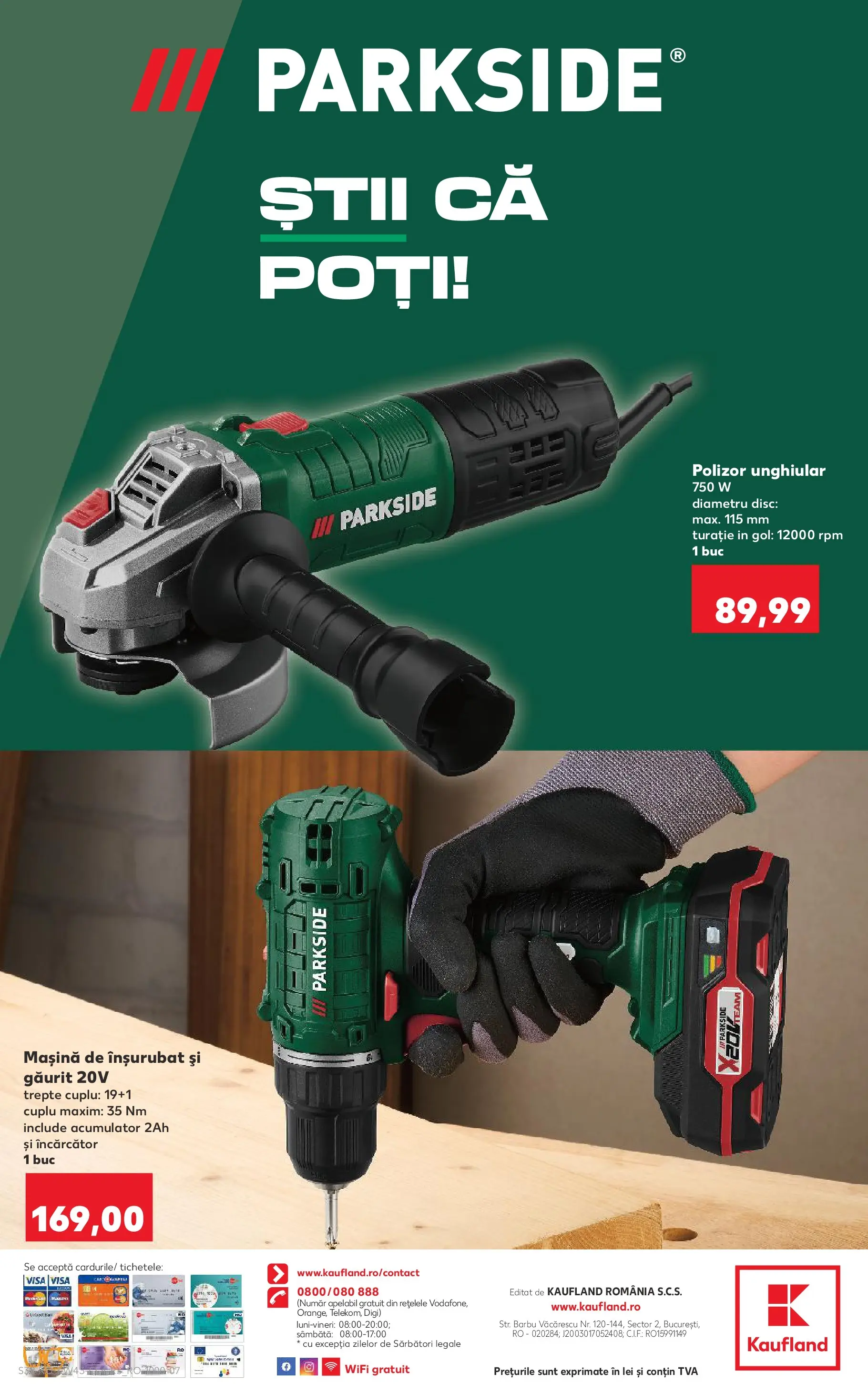 Catalog Kaufland - Domnesti 21.10.2025 - Revista si Oferta | Pagină: 32 | Produse: Încărcător, Disc, Polizor