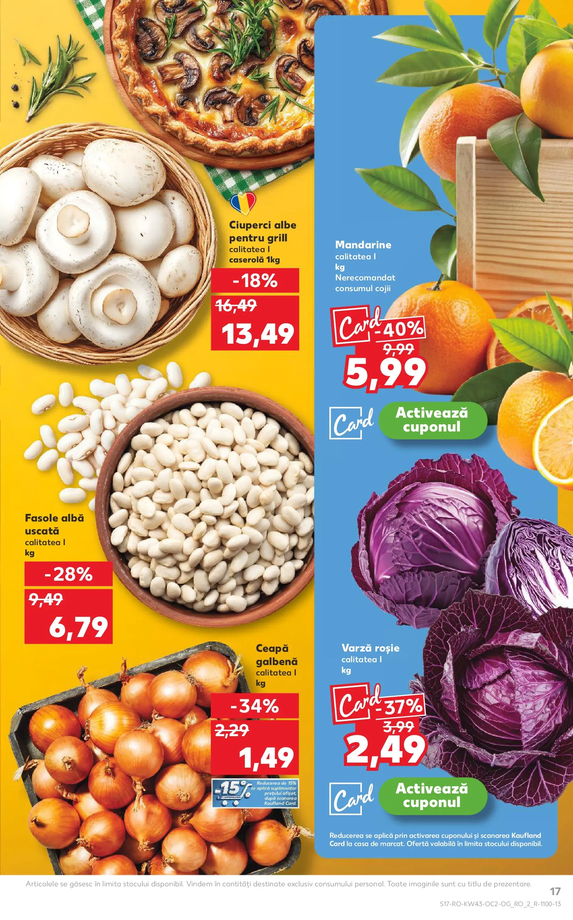 Catalog Kaufland - Pitești 21.10.2025 - Revista si Oferta | Pagină: 17 | Produse: Varză, Grill, Mandarine, Ceapă