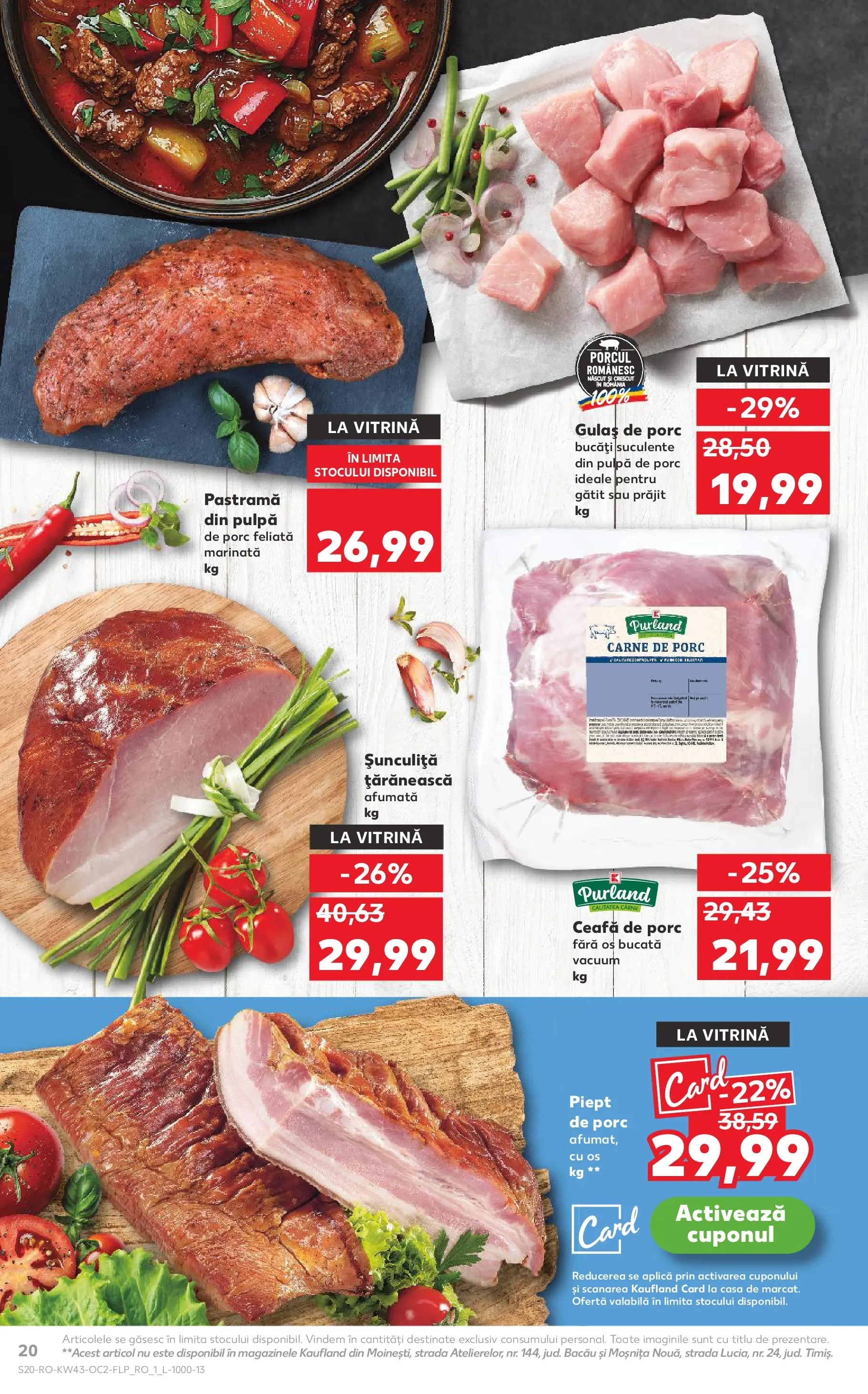 Catalog Kaufland - Pitești 21.10.2025 - Revista si Oferta | Pagină: 20 | Produse: Keçeli kalem, Vitrină, Carne De Porc, Gulaș