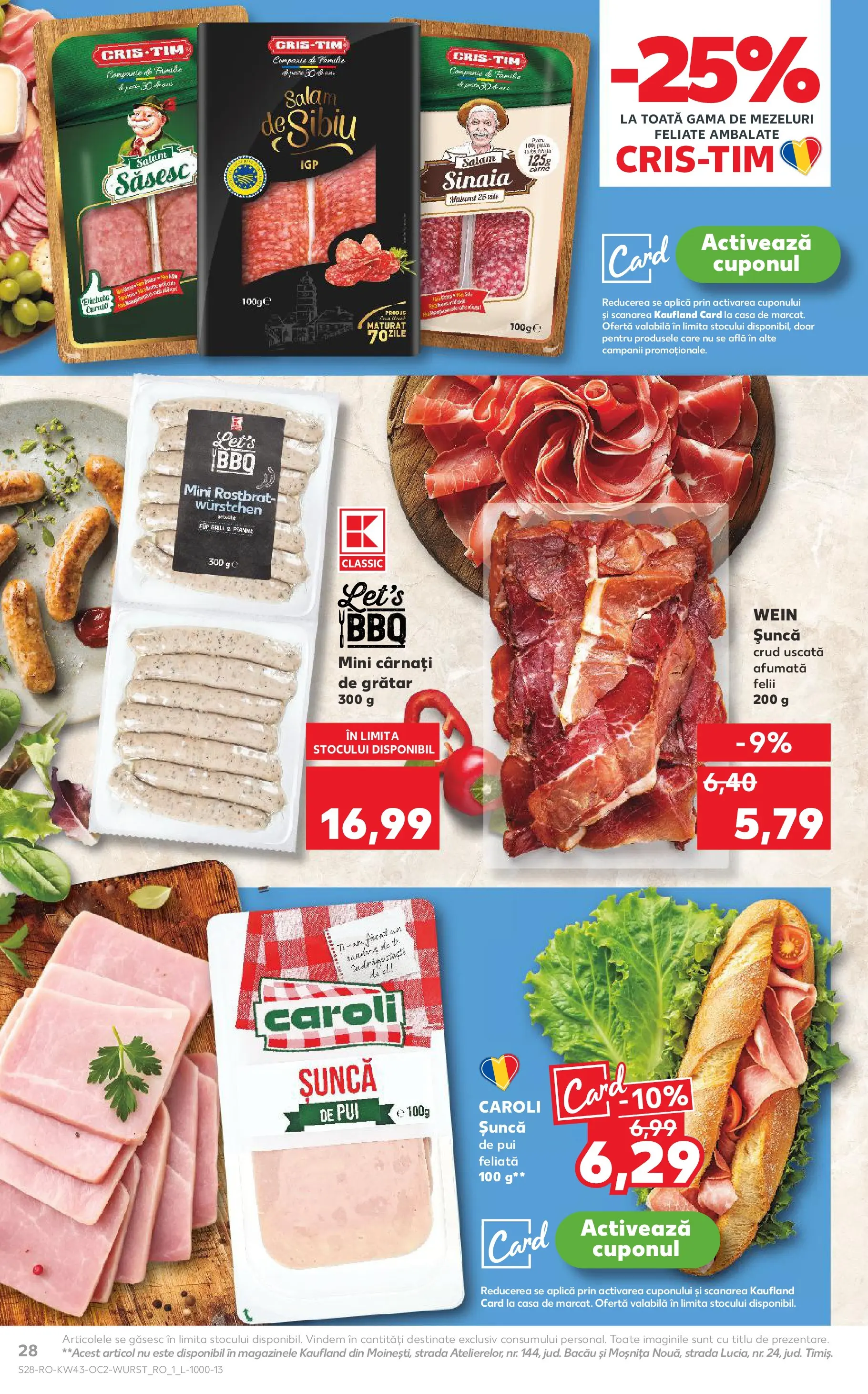 Catalog Kaufland - Pitești 21.10.2025 - Revista si Oferta | Pagină: 28 | Produse: Filtre kahve makinesi, Grătar, Hacıyatmaz Kedi Oyuncağı, Șuncă