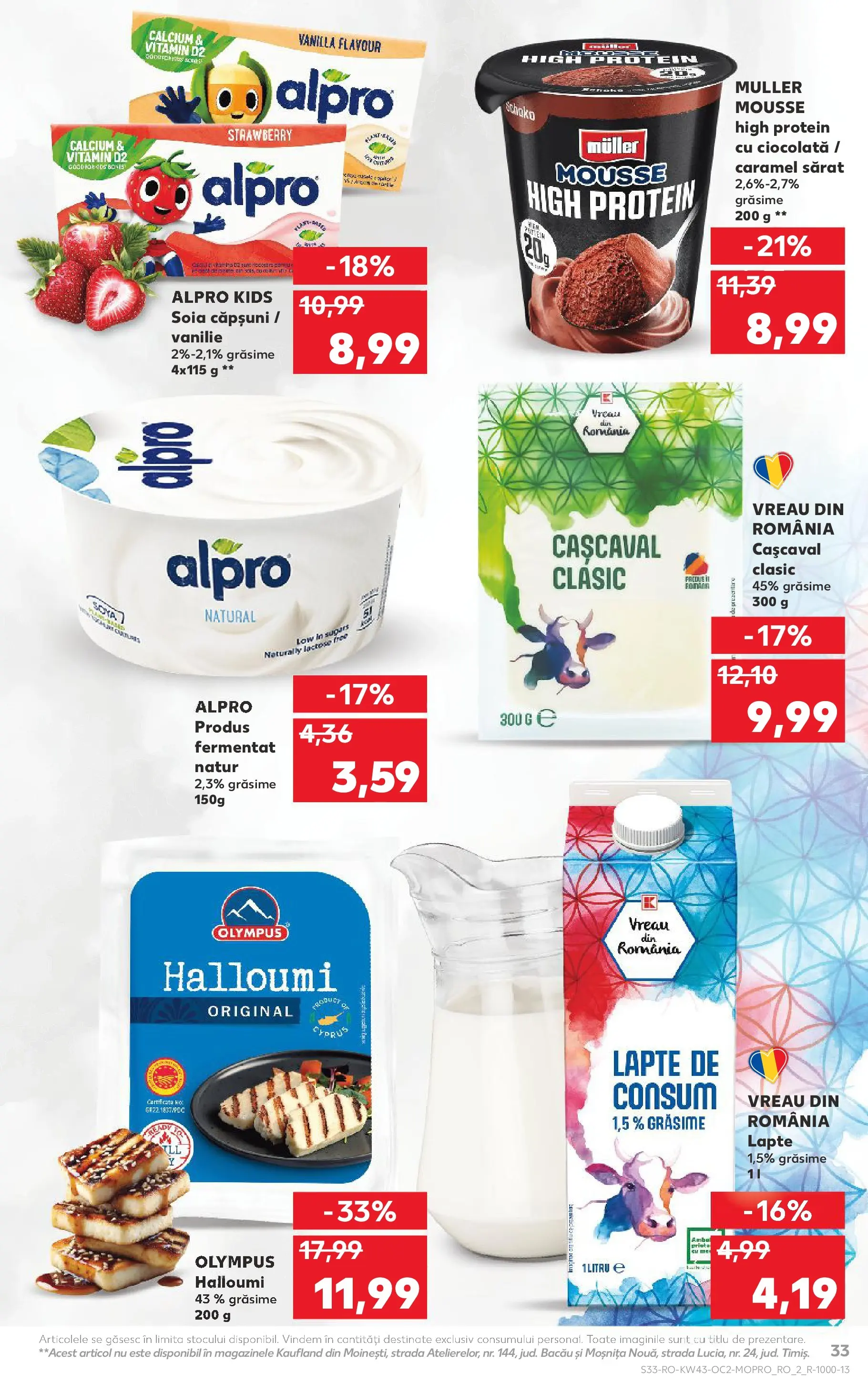 Catalog Kaufland - Pitești 21.10.2025 - Revista si Oferta | Pagină: 33 | Produse: Cașcaval, Lapte, Ciocolată, Căpșuni