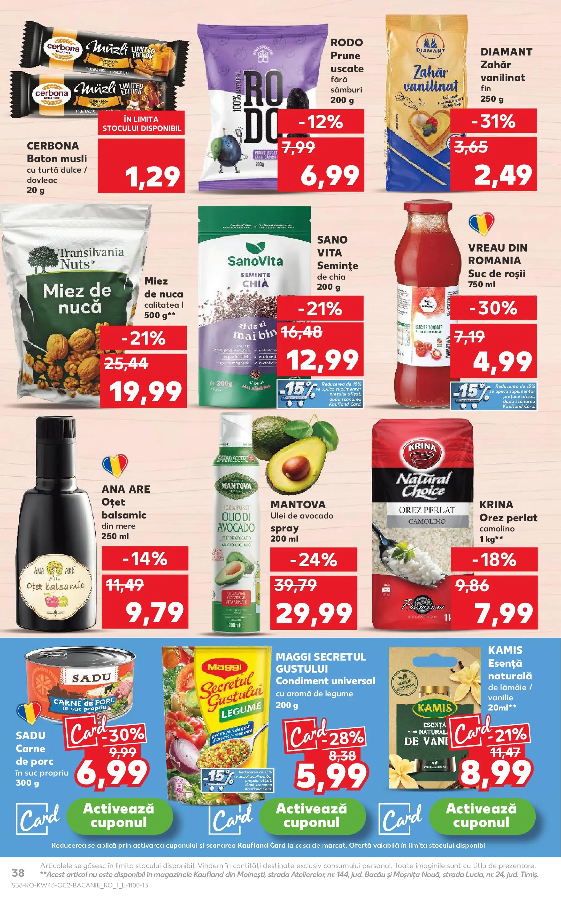 Catalog Kaufland - Pitești 21.10.2025 - Revista si Oferta | Pagină: 38 | Produse: Ulei, Roșii, Orez, Avocado