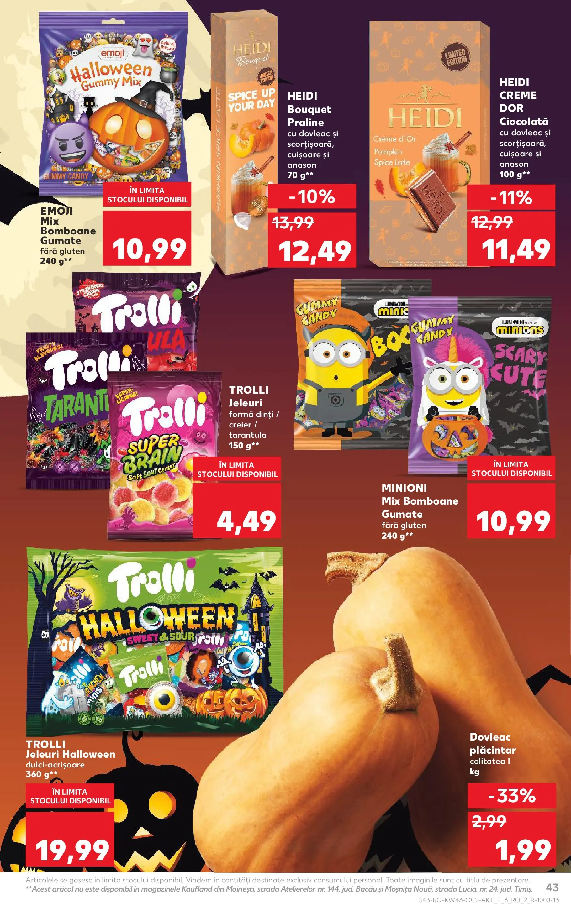 Catalog Kaufland - Pitești 21.10.2025 - Revista si Oferta | Pagină: 43 | Produse: Praline, Ciocolată, Bomboane, Jeleuri