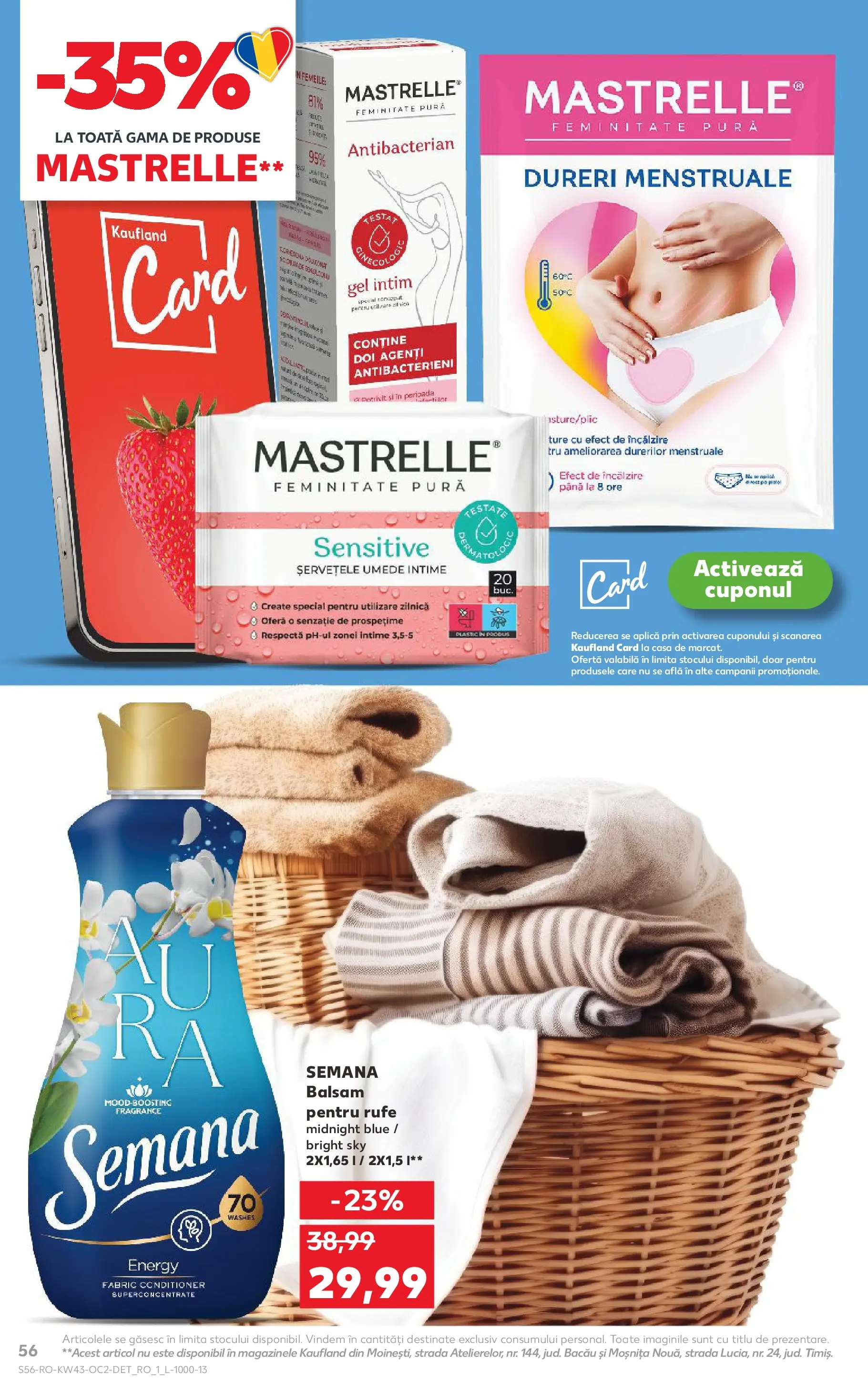 Catalog Kaufland - Pitești 21.10.2025 - Revista si Oferta | Pagină: 56 | Produse: Gel intim, Balsam, Șervețele umede