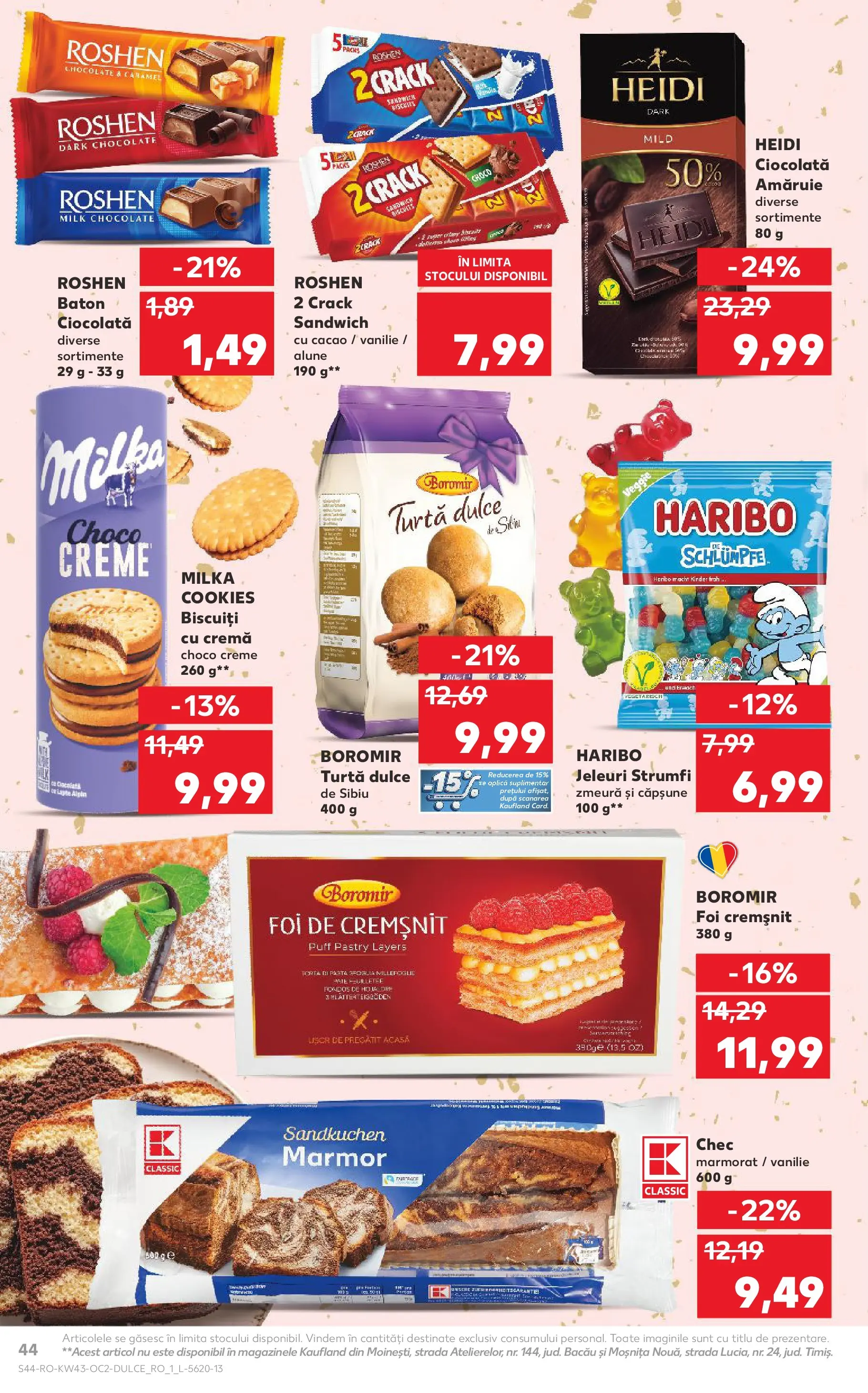 Catalog Kaufland - Viseu de Sus 22.10.2025 - Revista si Oferta | Pagină: 44 | Produse: Zmeură, Alune, Cremă, Cacao