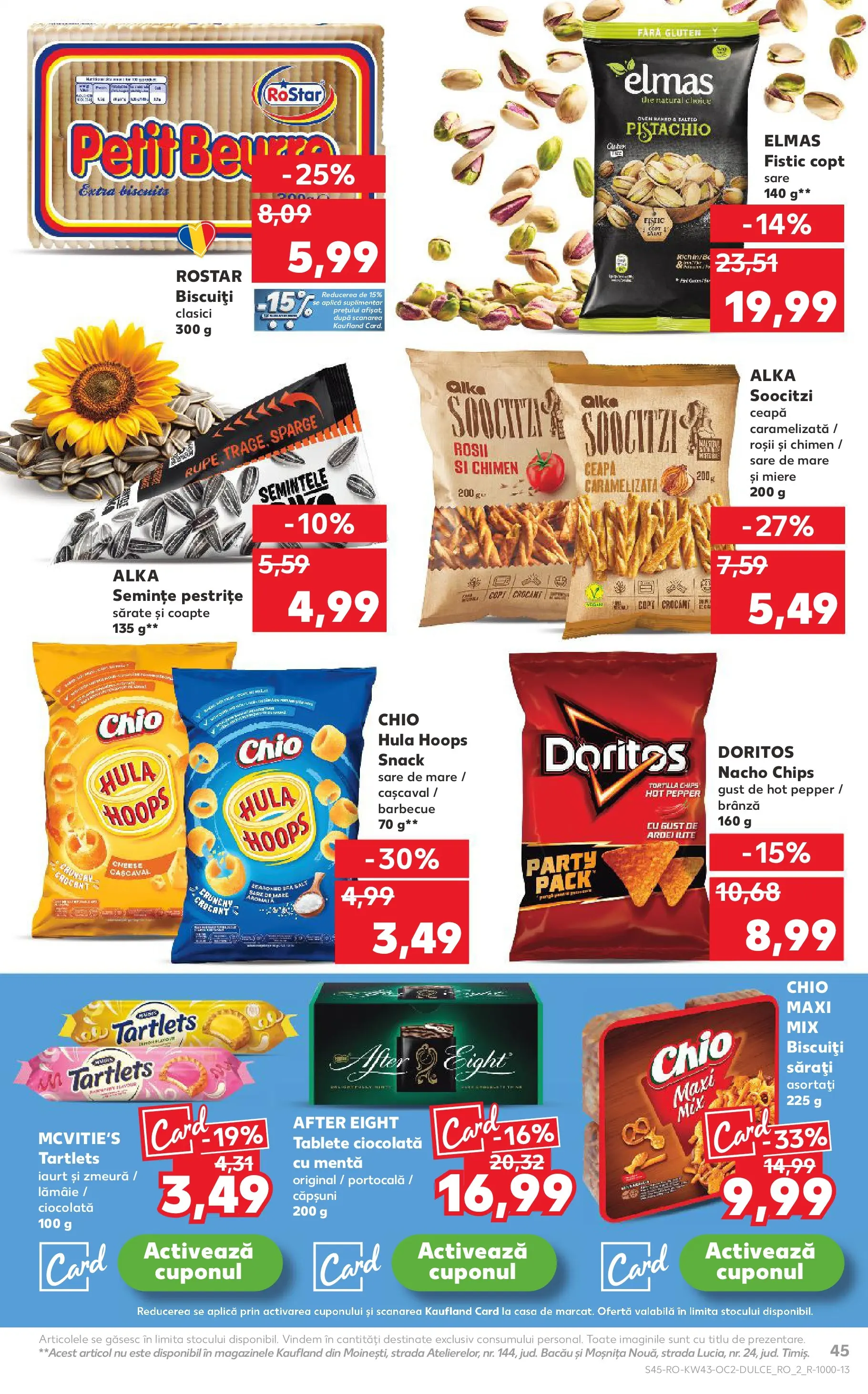 Catalog Kaufland - Pitești 21.10.2025 - Revista si Oferta | Pagină: 45 | Produse: Zmeură, Roșii, Căpșuni, Biscuiți