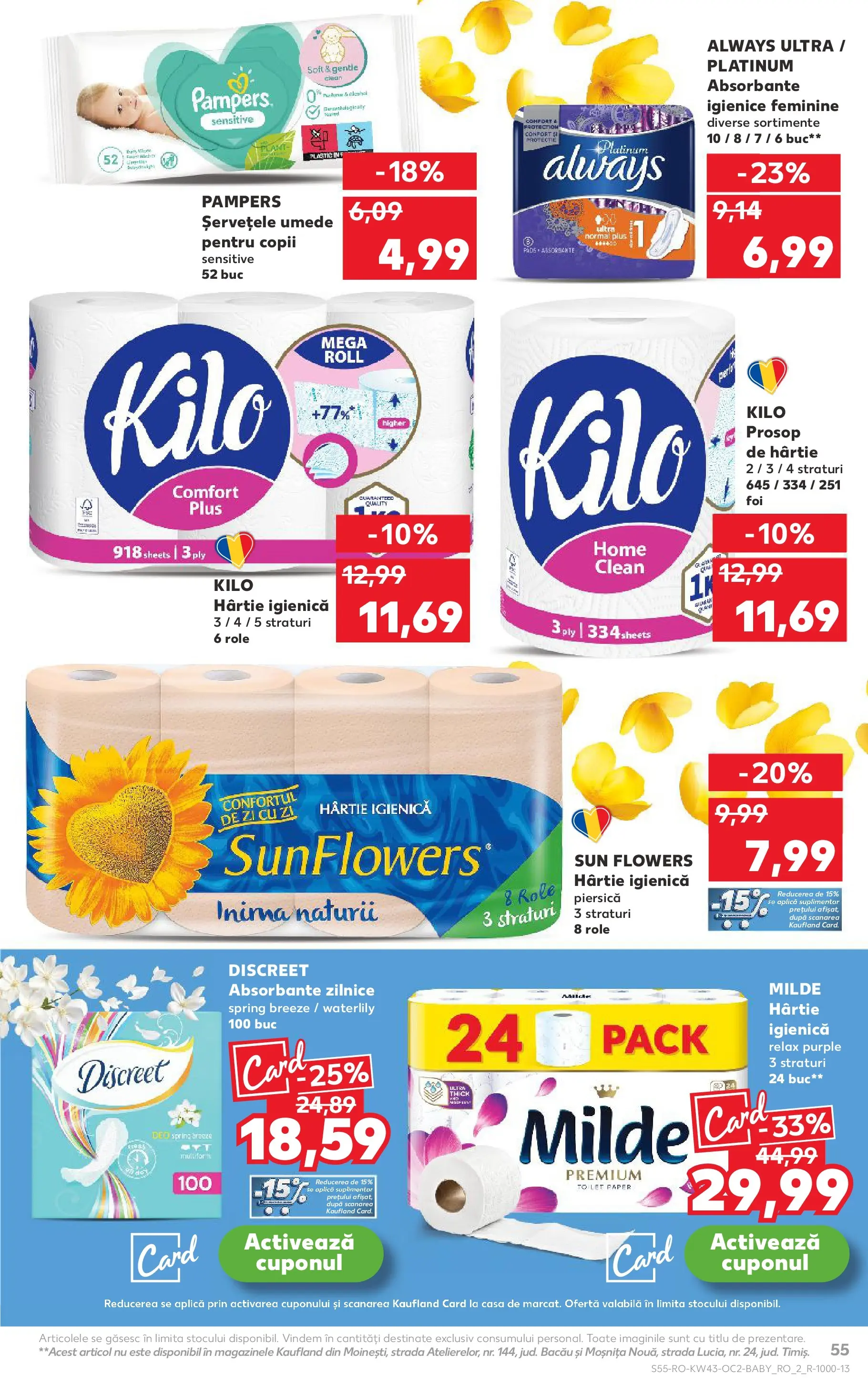 Catalog Kaufland - Pitești 21.10.2025 - Revista si Oferta | Pagină: 55 | Produse: Piersică, Pomelo, Role, Absorbante