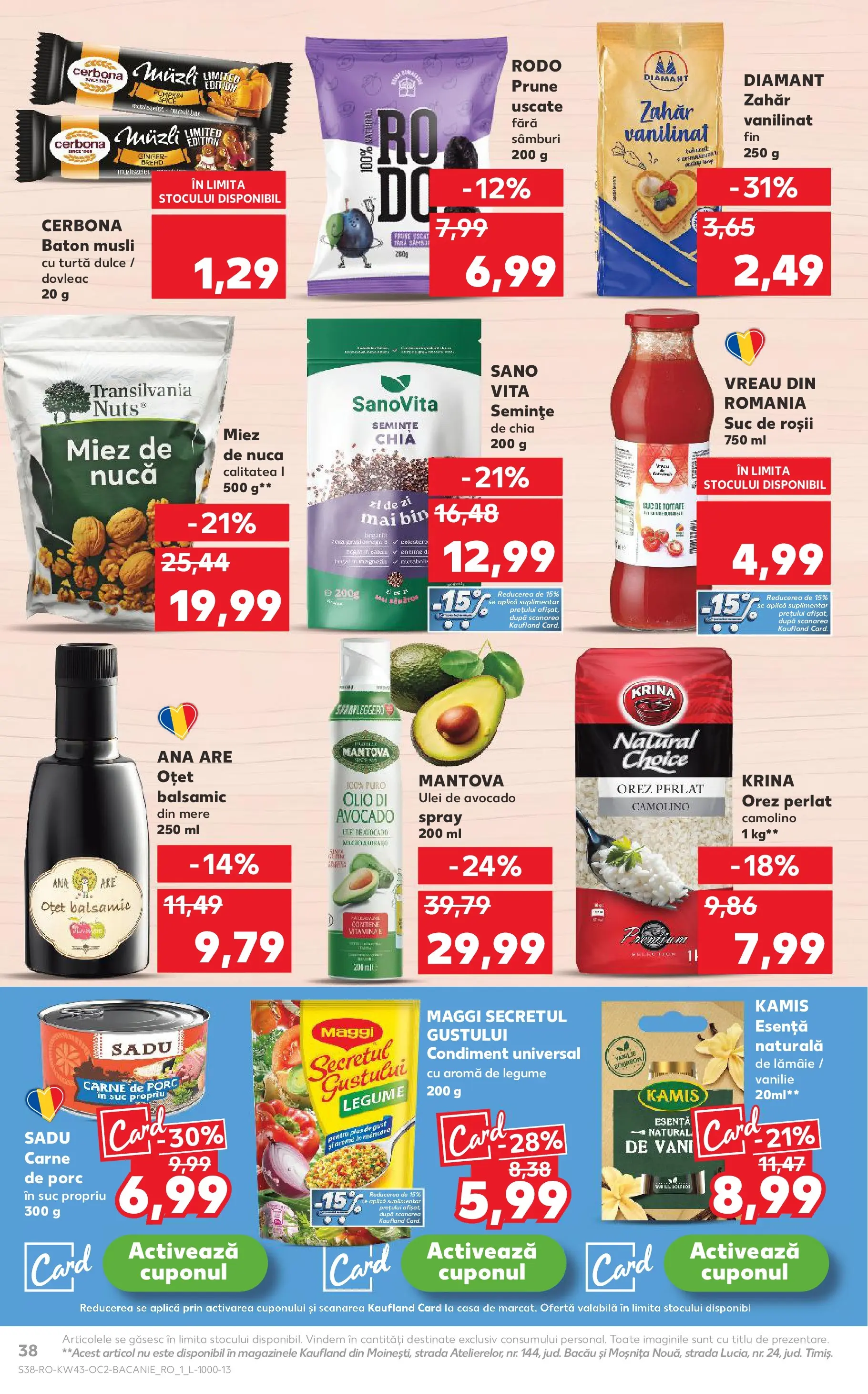 Catalog Kaufland - Domnesti 21.10.2025 - Revista si Oferta | Pagină: 38 | Produse: Dovleac, Semințe, Oțet, Carne De Porc