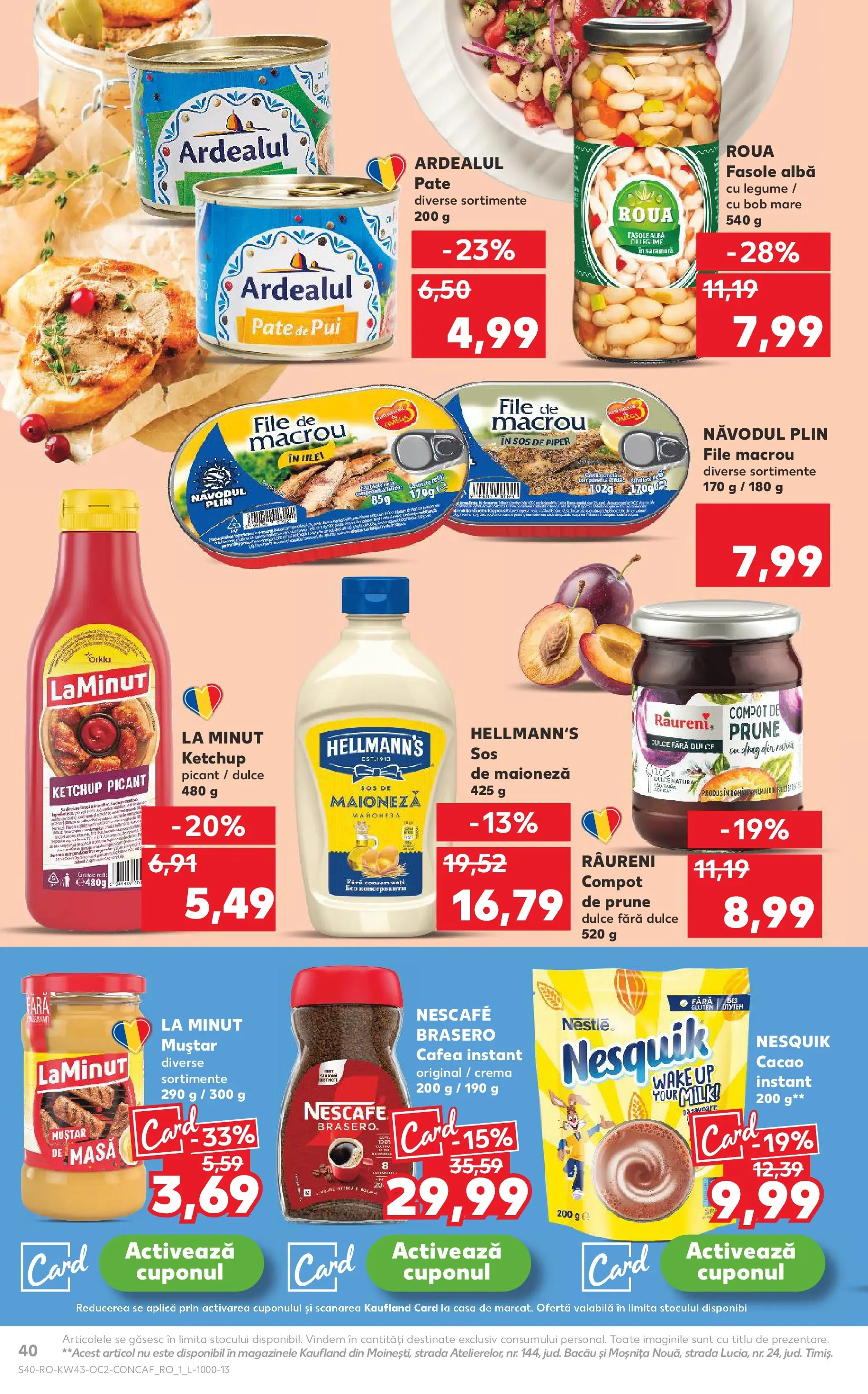 Catalog Kaufland - Domnesti 21.10.2025 - Revista si Oferta | Pagină: 40 | Produse: Pate, Cremă, Cafea, Sos