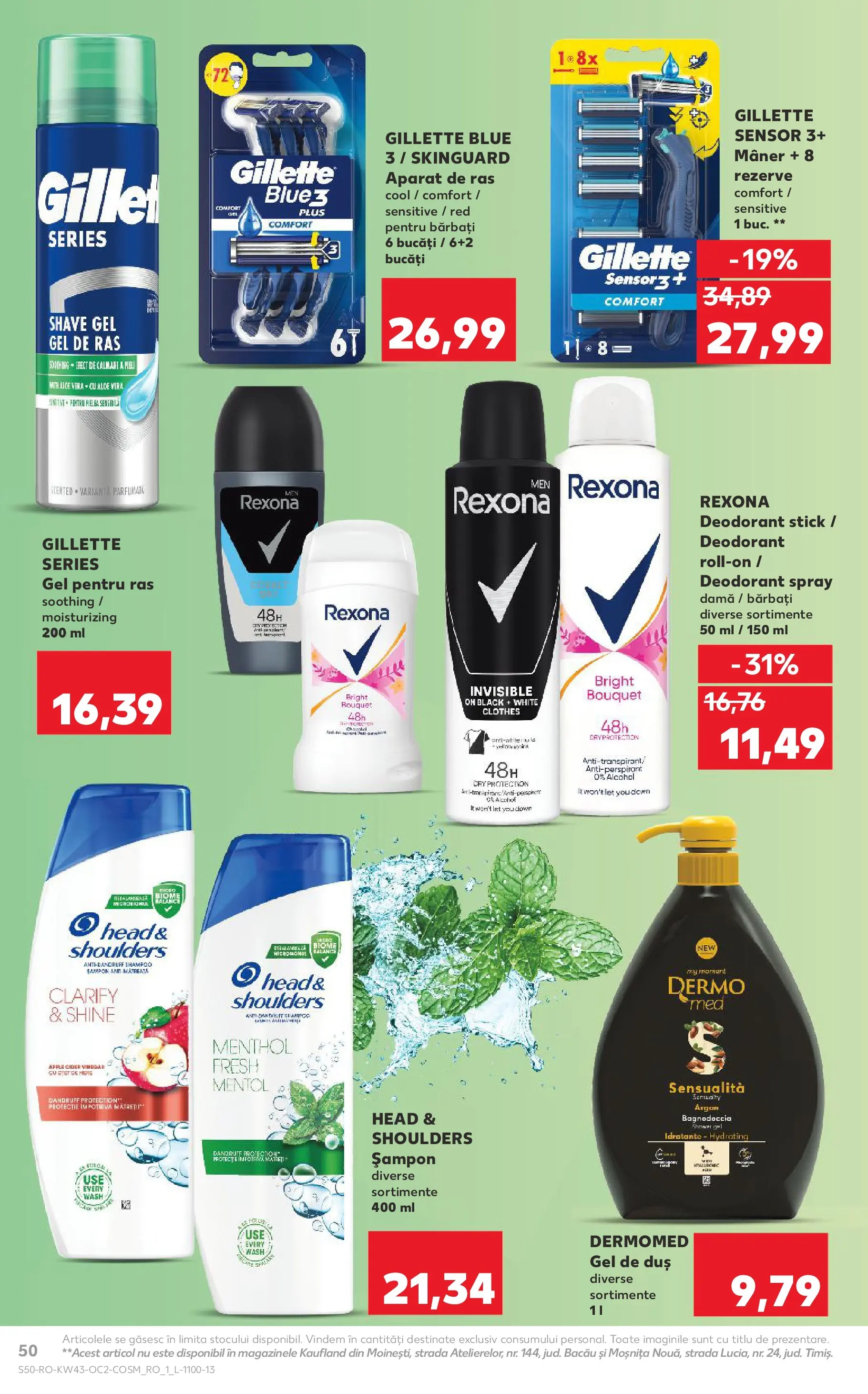 Catalog Kaufland - Ploiești 22.10.2025 - Revista si Oferta | Pagină: 50 | Produse: Mâner, Șampon, Gel de duș, Deodorant