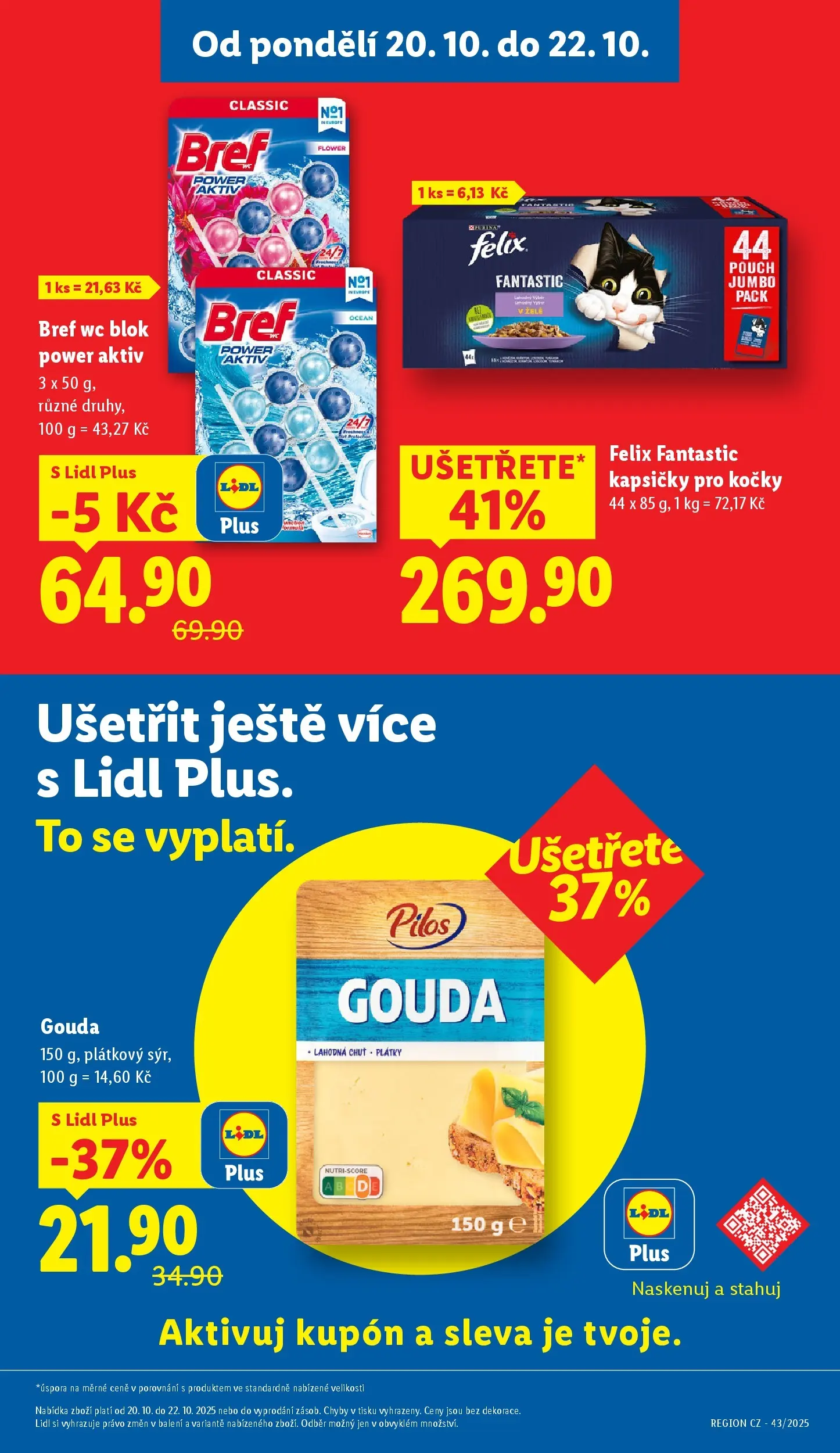 Lidl leták od 19.10.2025 - Nový akční leták | Strana: 3 | Produkty: Felix fantastic, Sýr, Blok, Wc