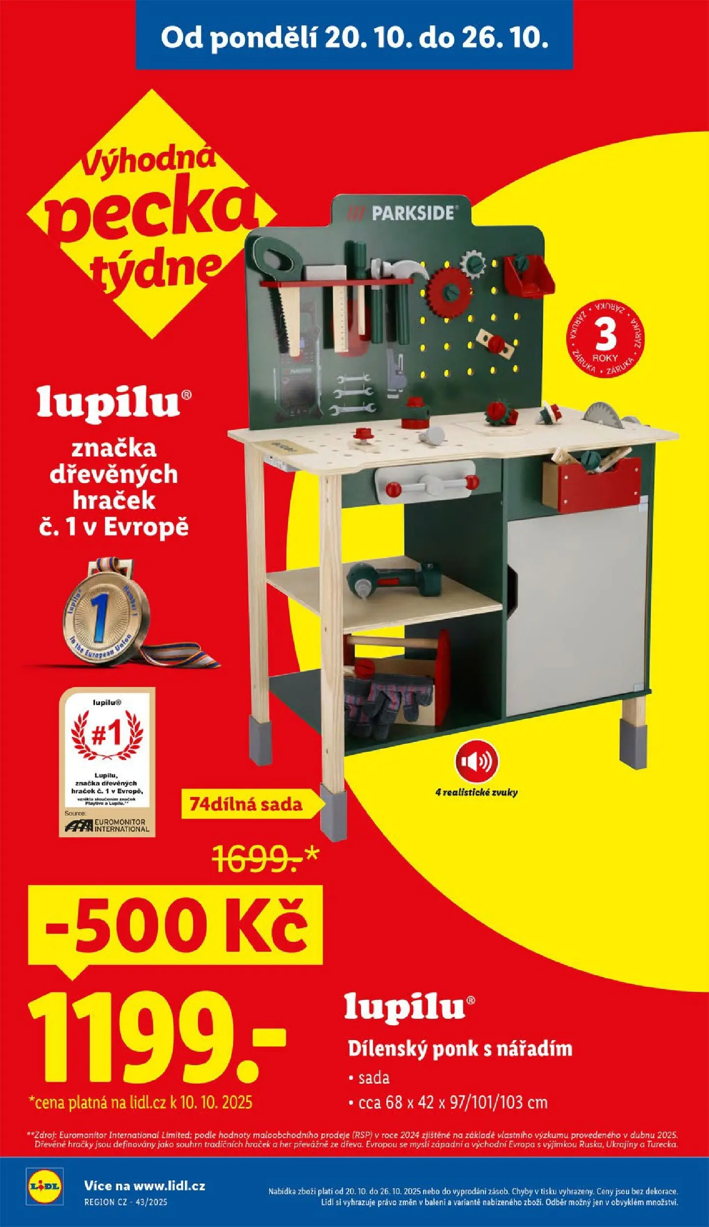 Lidl leták od 19.10.2025 - Nový akční leták | Strana: 2 | Produkty: Parkside, Hračky, Mysli