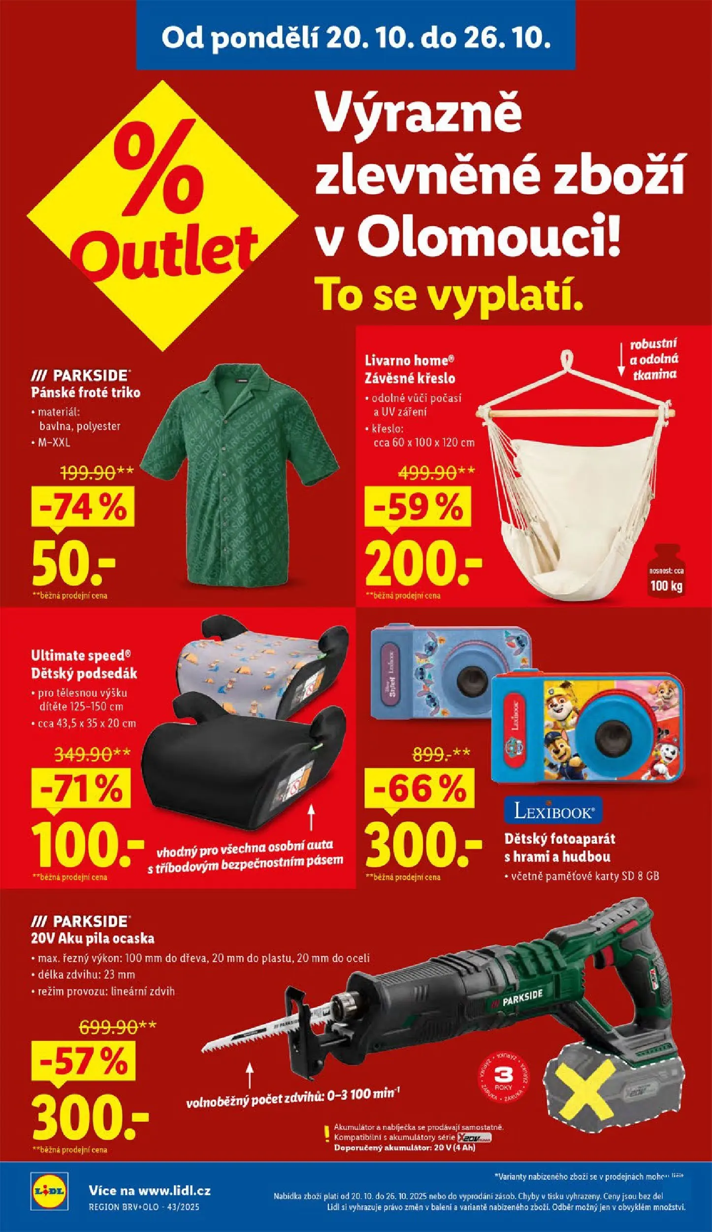 Lidl leták od 19.10.2025 - Nový akční leták | Strana: 3 | Produkty: Podsedák, Ultimate Speed, Karty, Pila
